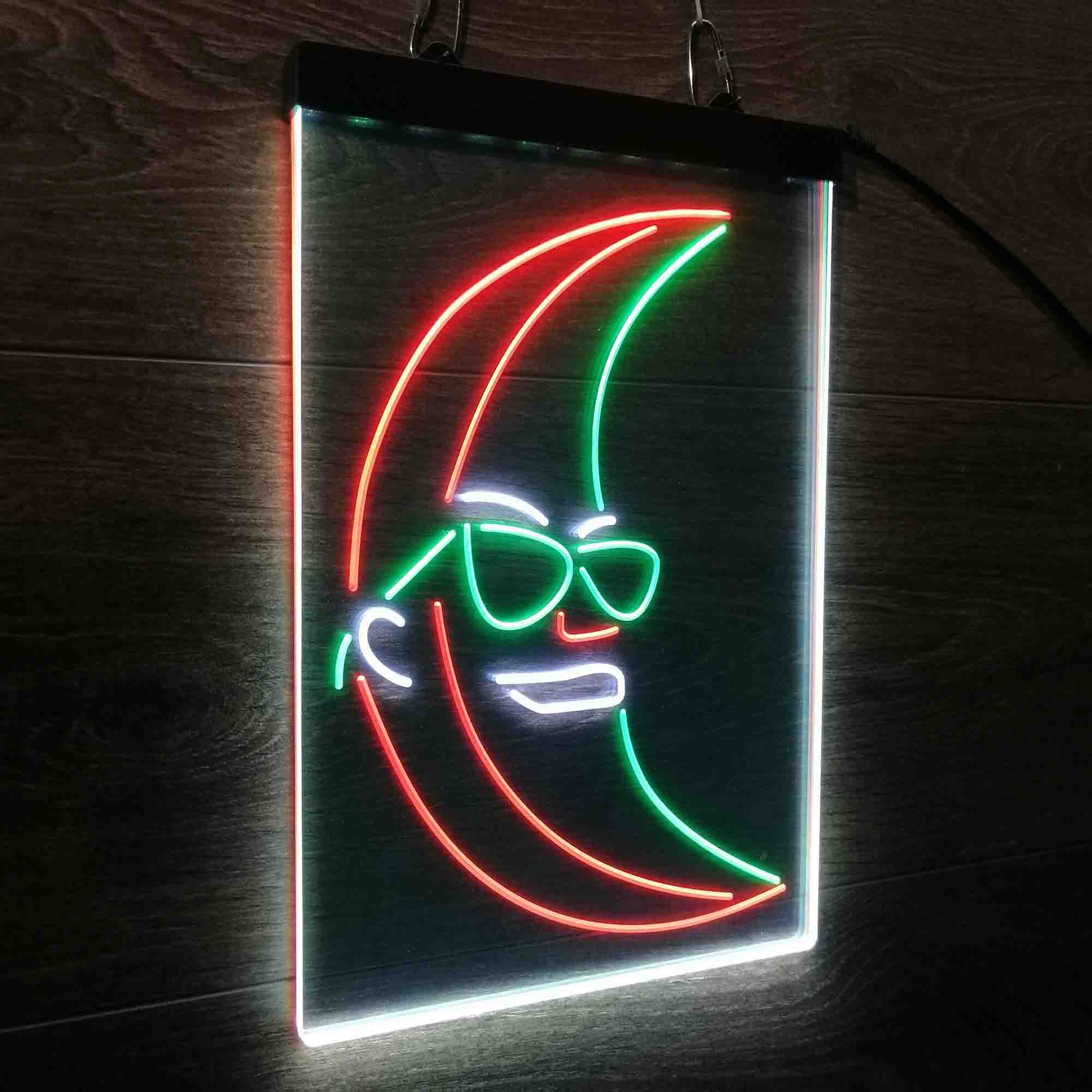 Blue Moon Beer Sunglasses Neon 3-Color LED Sign