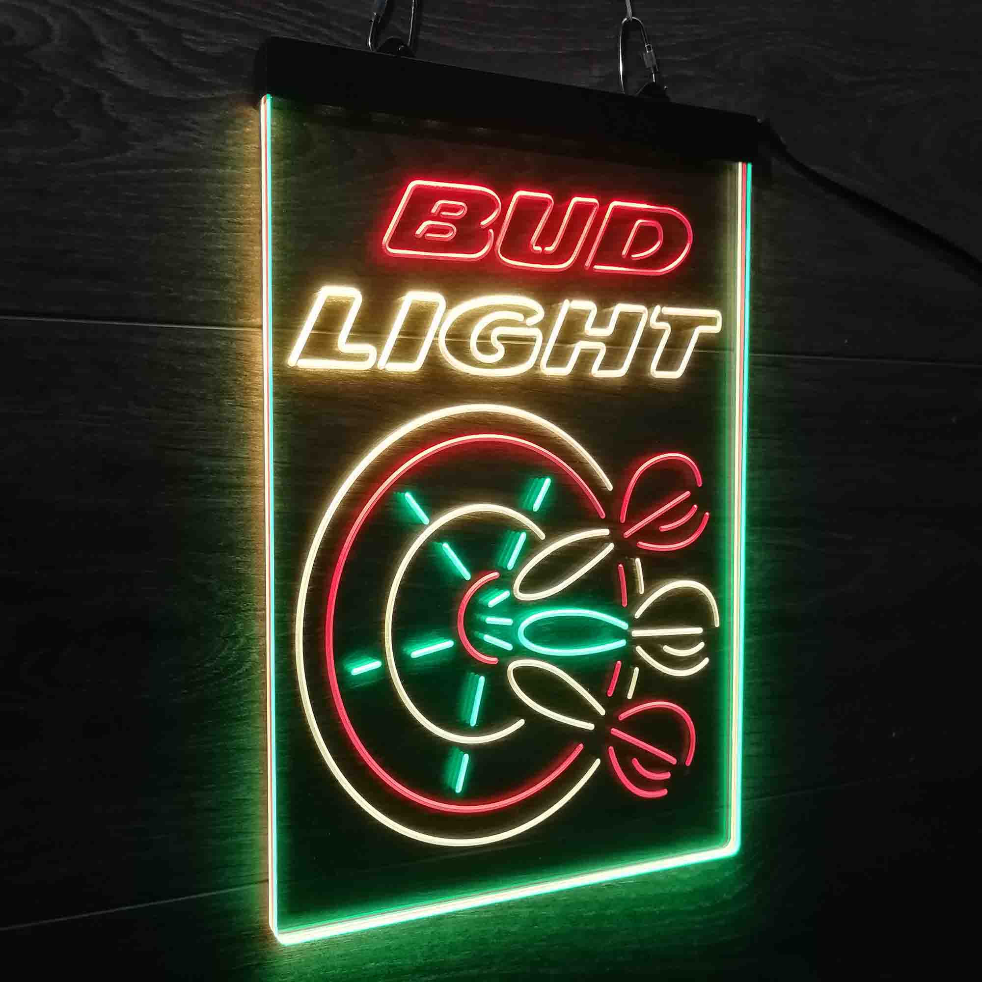 Buds Led Neon Light Dart Bar Beer Decoration Gifts Neon 3-Color LED Sign