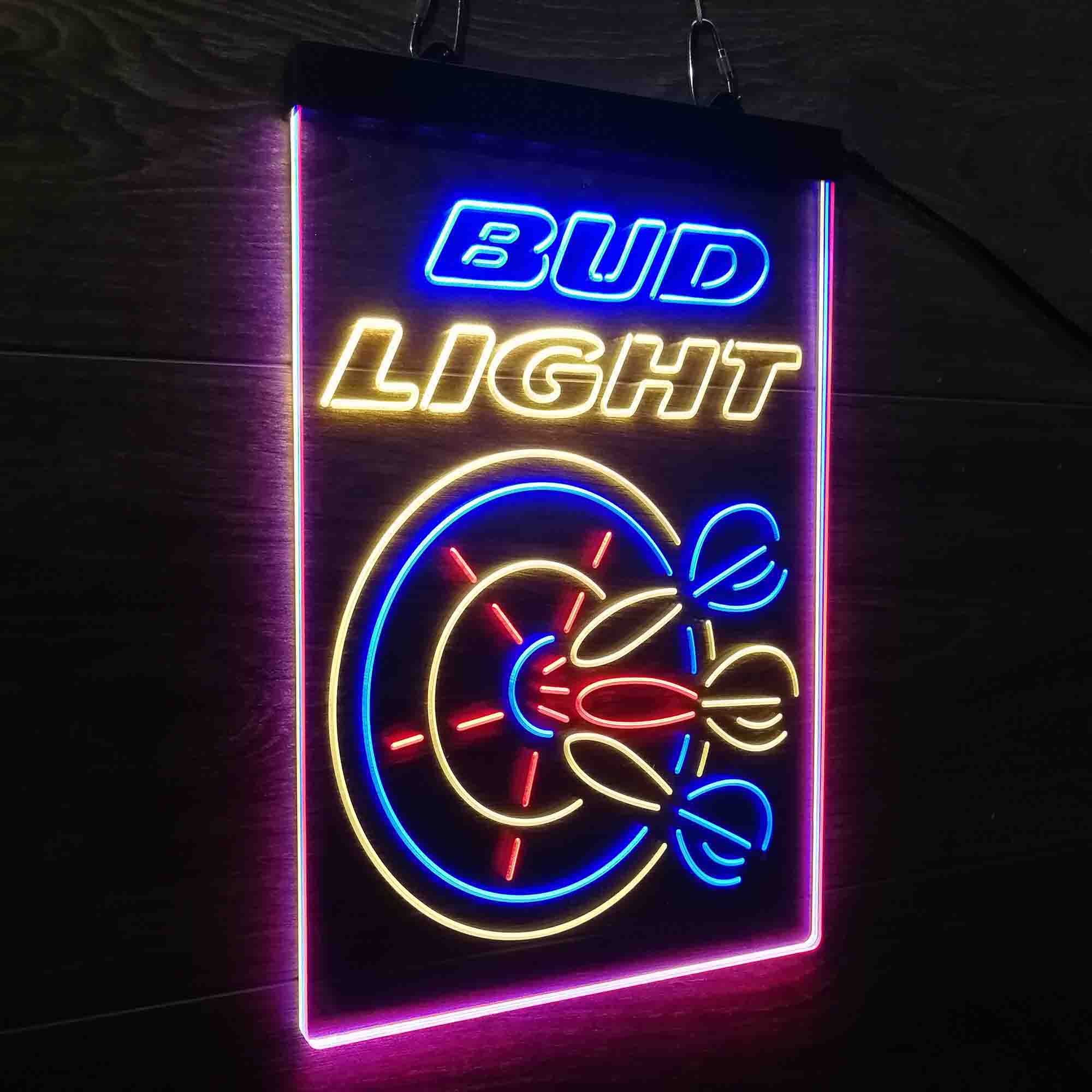 Buds Led Neon Light Dart Bar Beer Decoration Gifts Neon 3-Color LED Sign