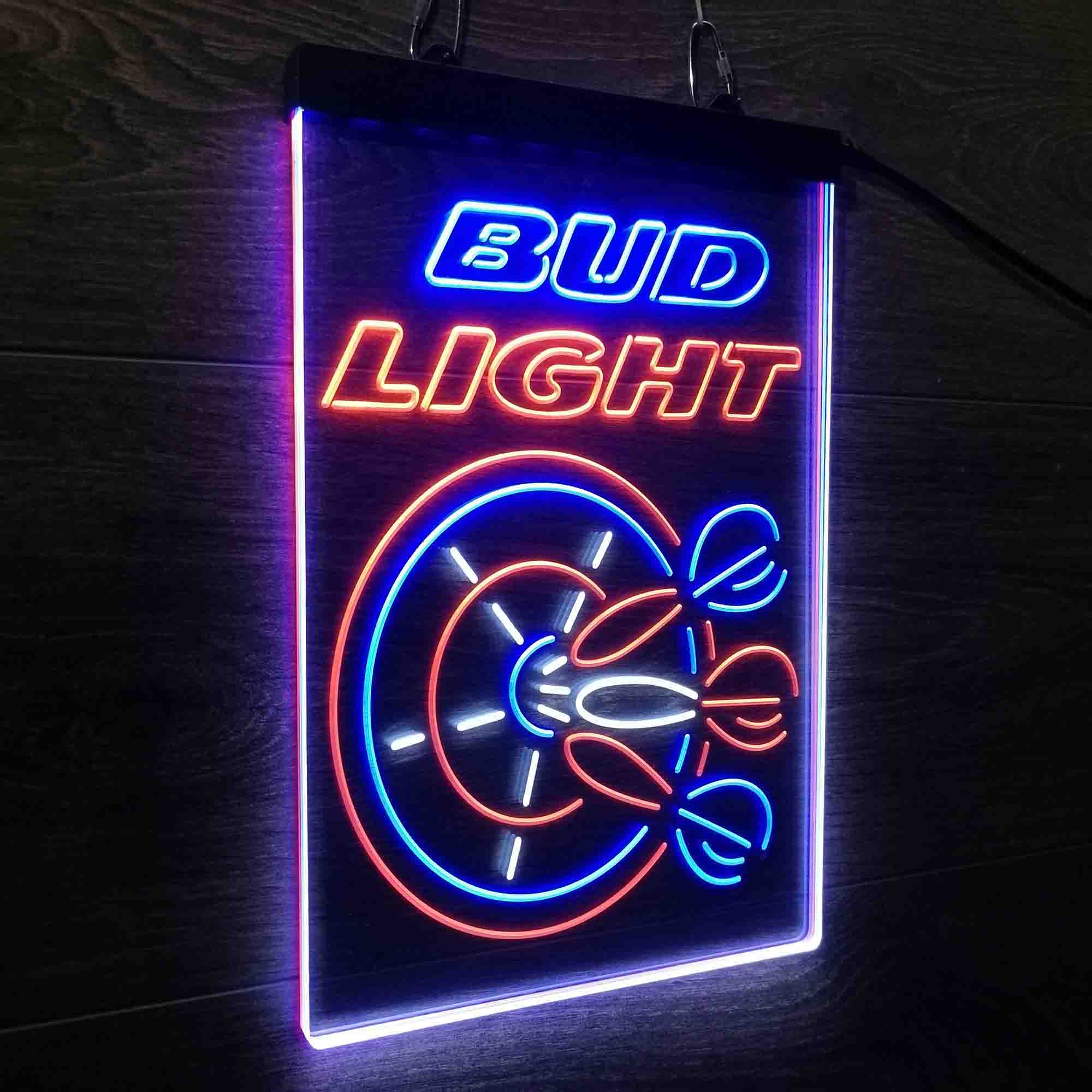 Buds Led Neon Light Dart Bar Beer Decoration Gifts Neon 3-Color LED Sign