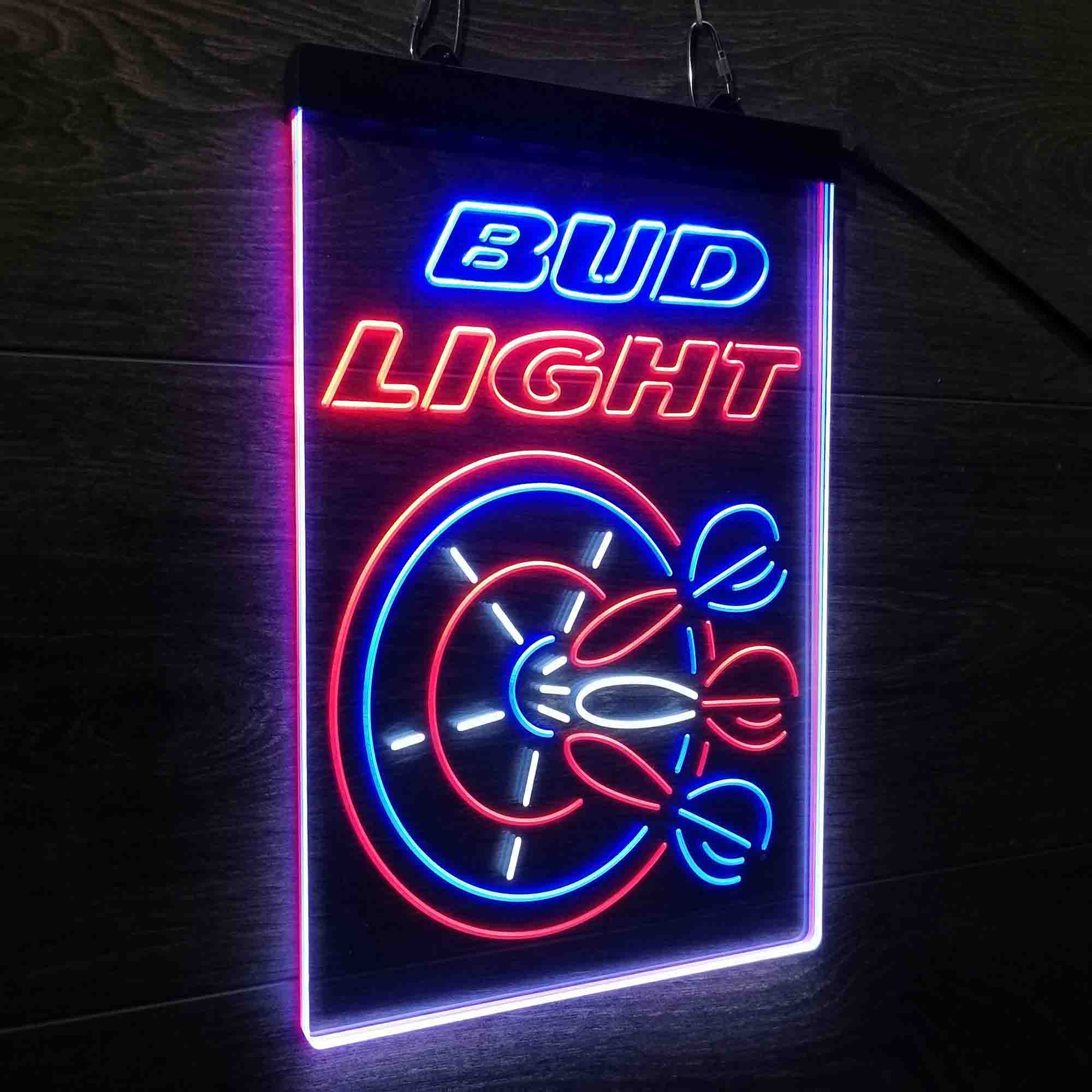 Buds Led Neon Light Dart Bar Beer Decoration Gifts Neon 3-Color LED Sign