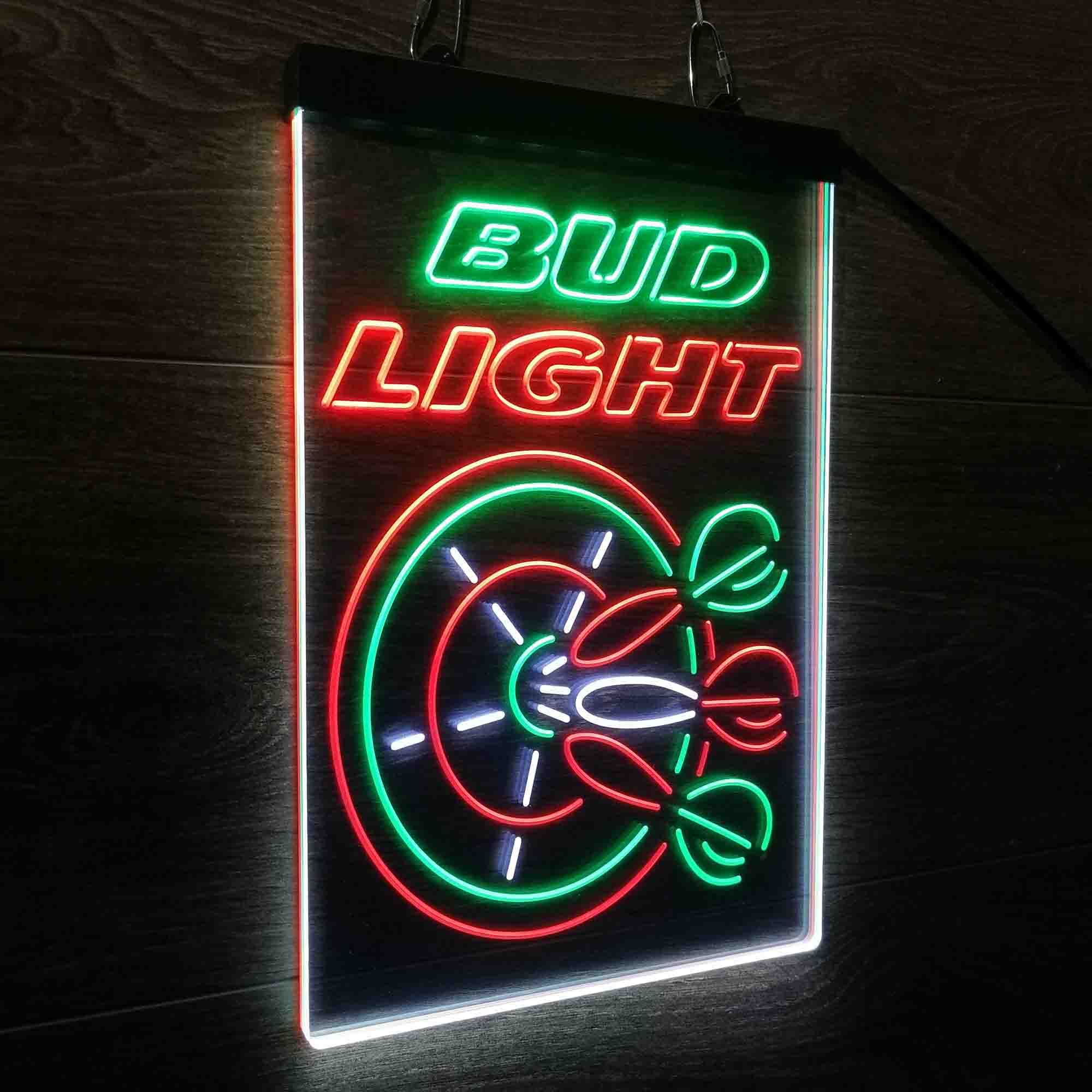 Buds Led Neon Light Dart Bar Beer Decoration Gifts Neon 3-Color LED Sign