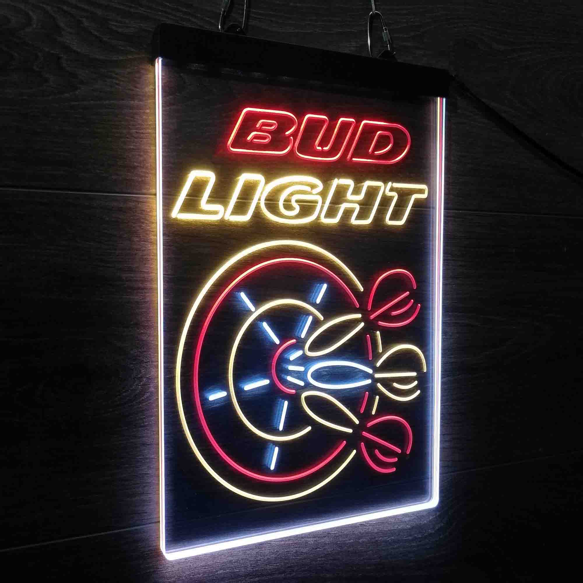 Buds Led Neon Light Dart Bar Beer Decoration Gifts Neon 3-Color LED Sign