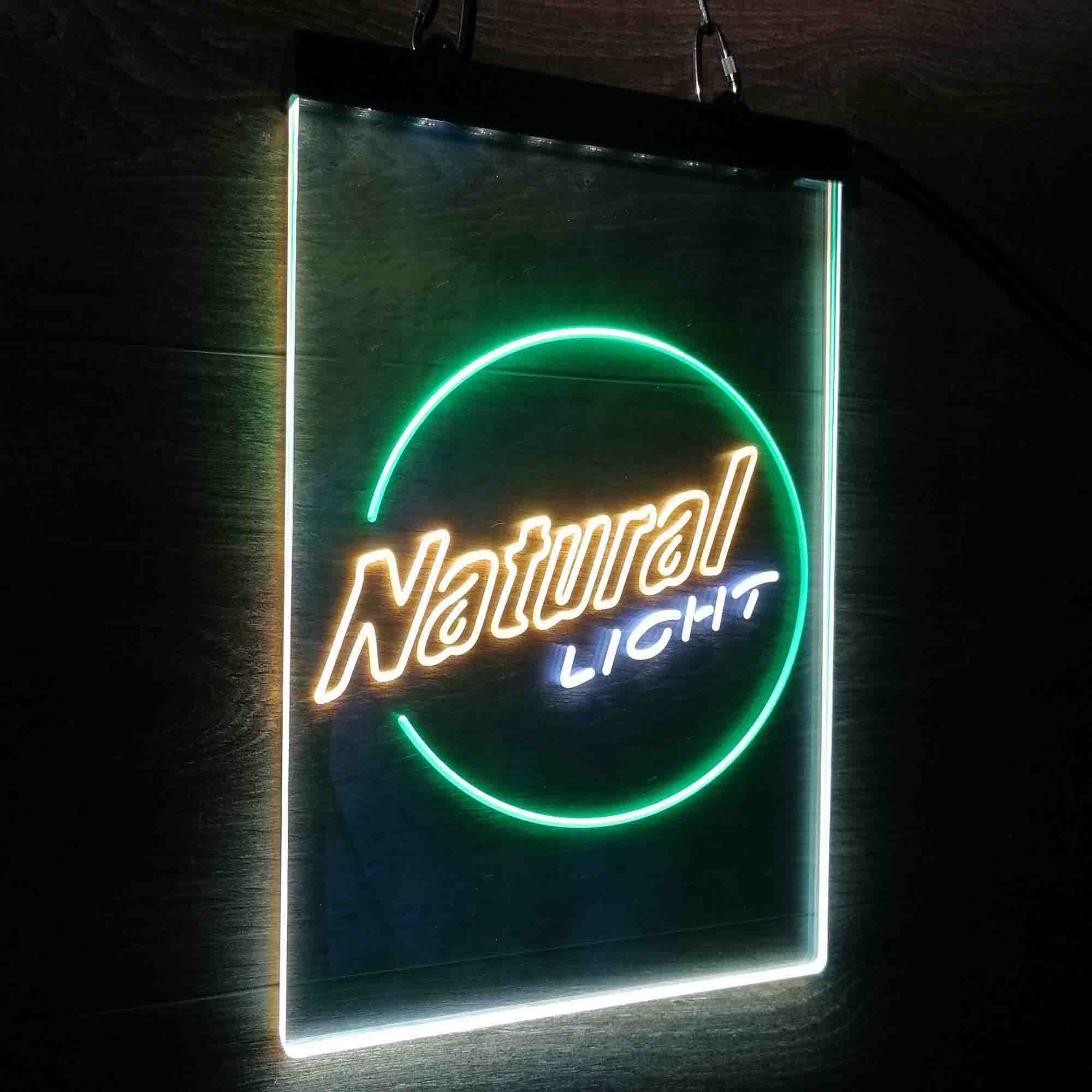 Natural Light Circle Bar Neon 3-Color LED Sign