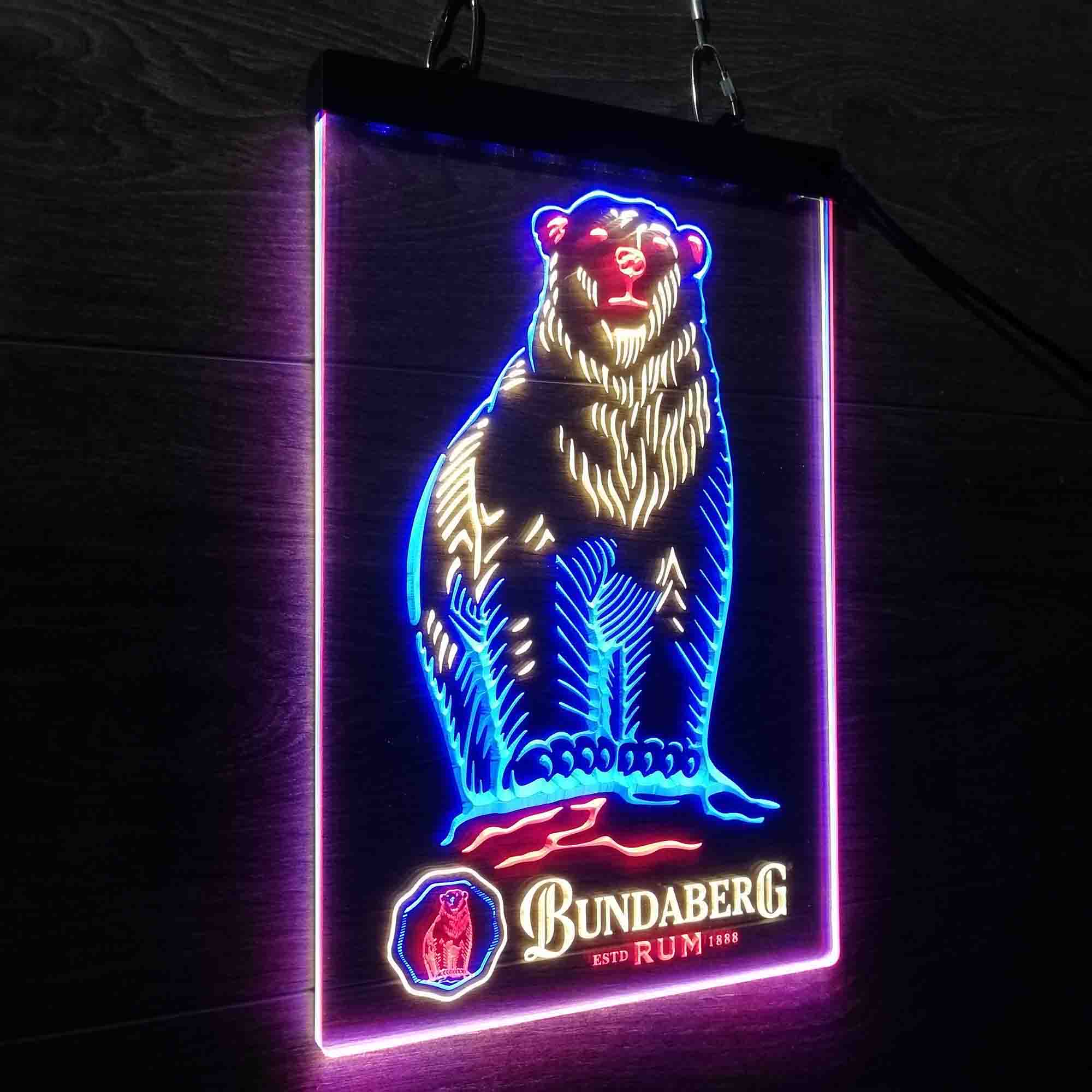 Bundaberg Rum Polar Bear Neon 3-Color LED Sign