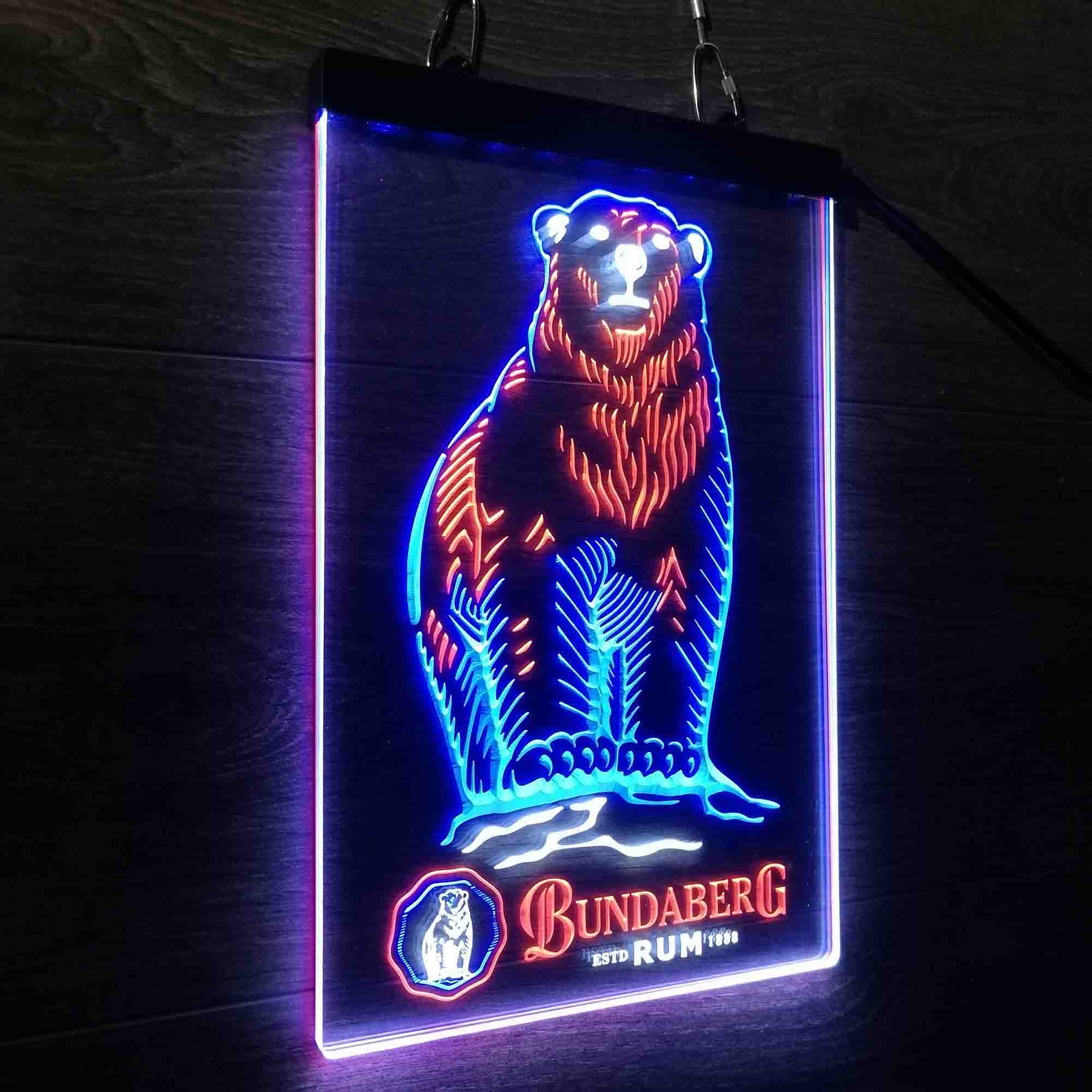 Bundaberg Rum Polar Bear Neon 3-Color LED Sign