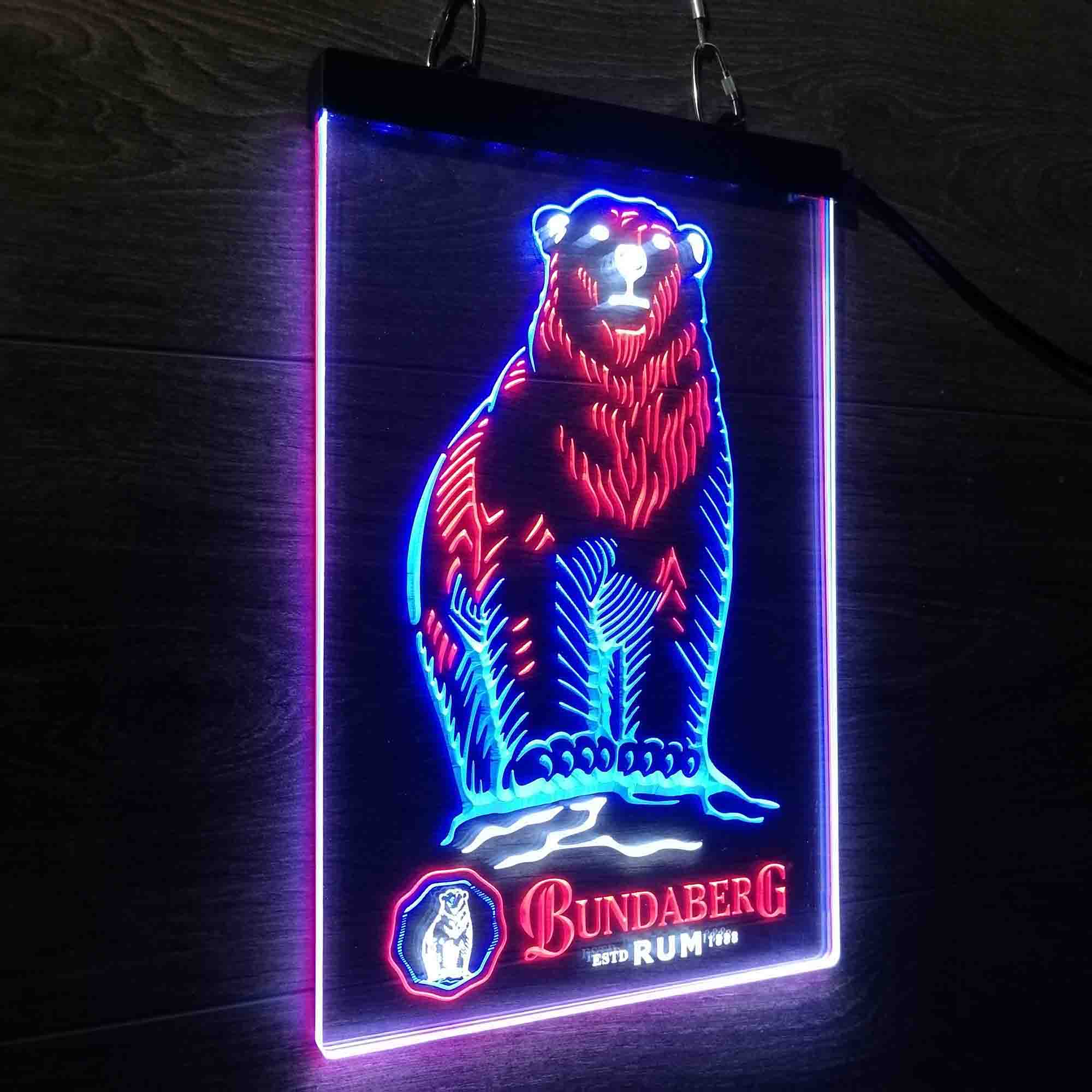 Bundaberg Rum Polar Bear Neon 3-Color LED Sign