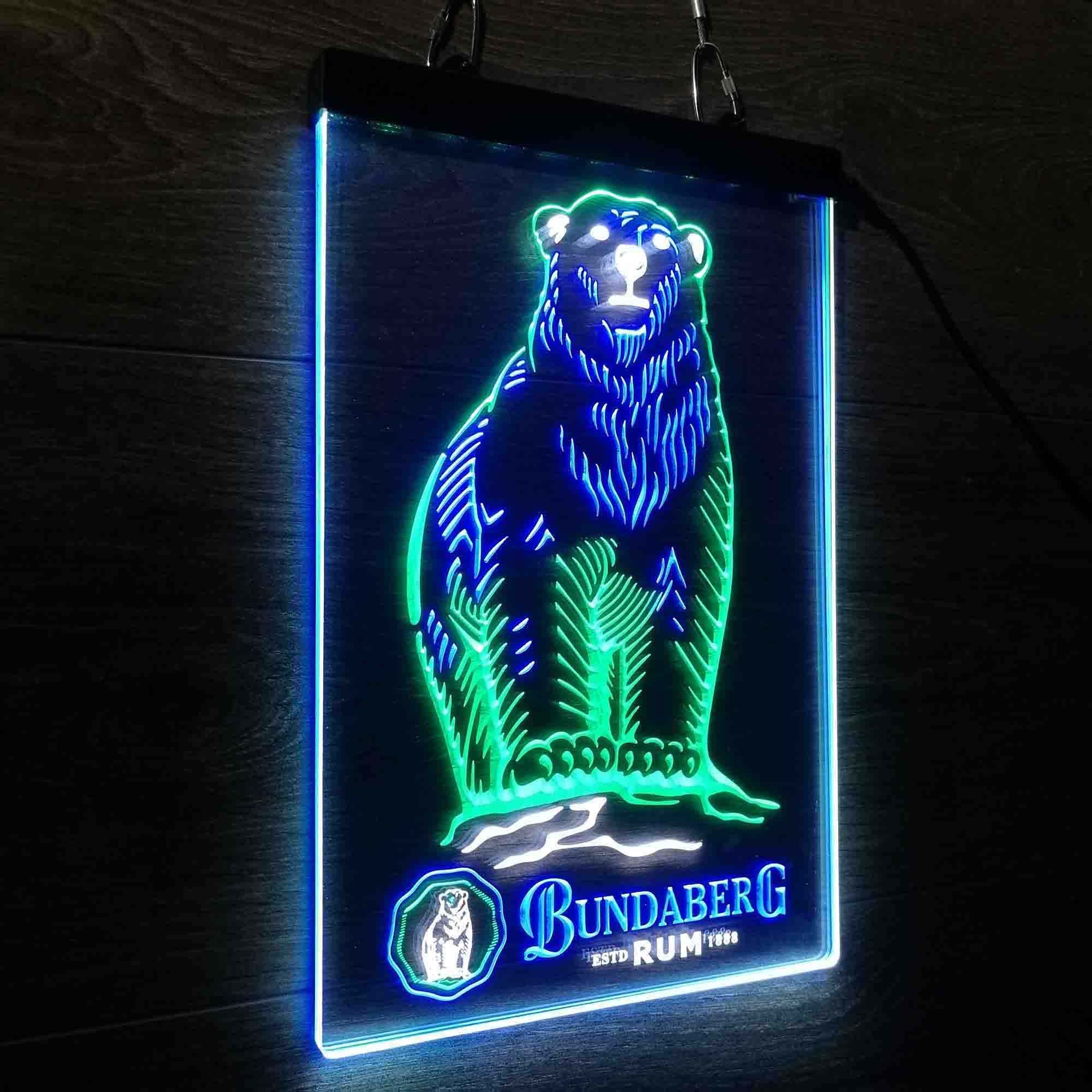 Bundaberg Rum Polar Bear Neon 3-Color LED Sign