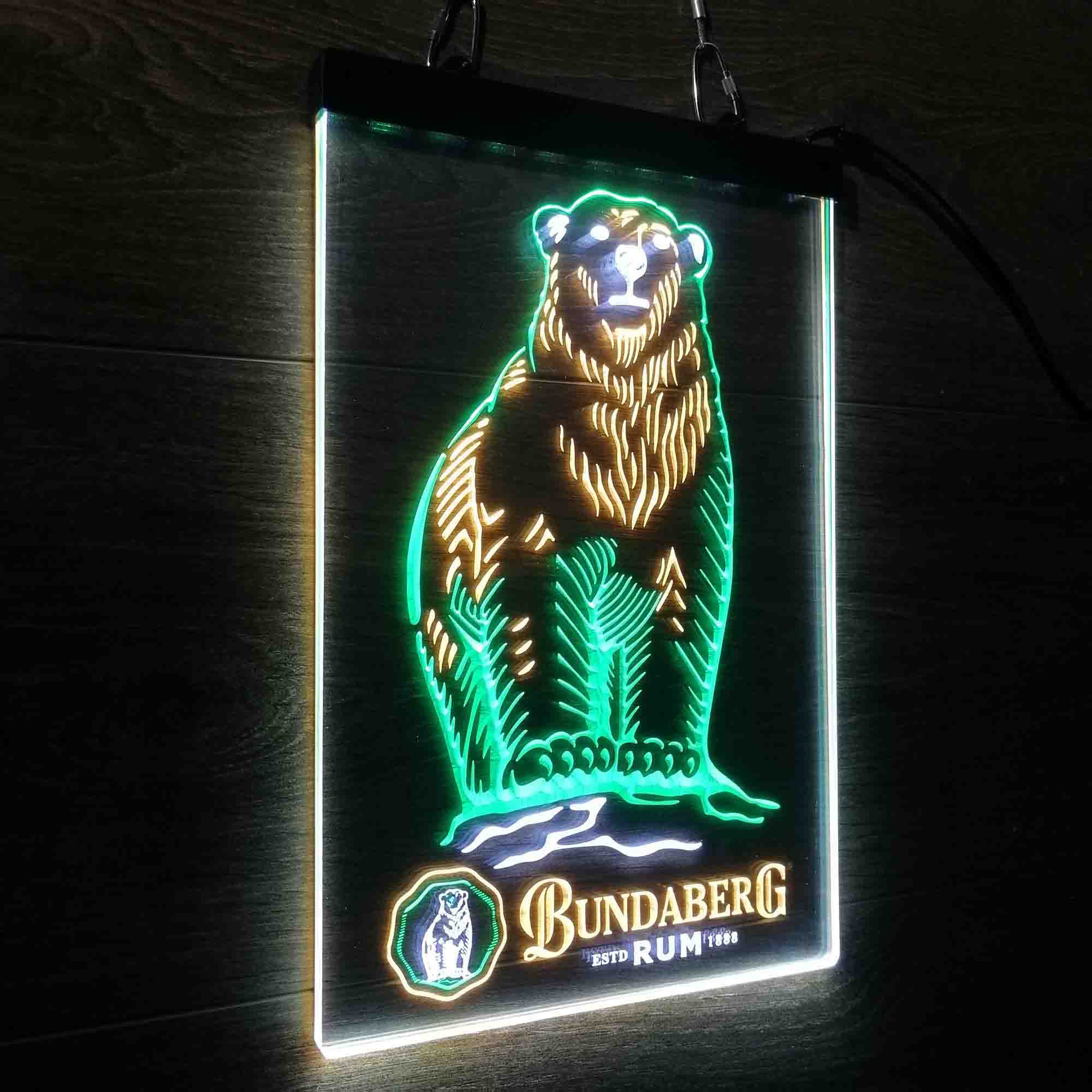 Bundaberg Rum Polar Bear Neon 3-Color LED Sign