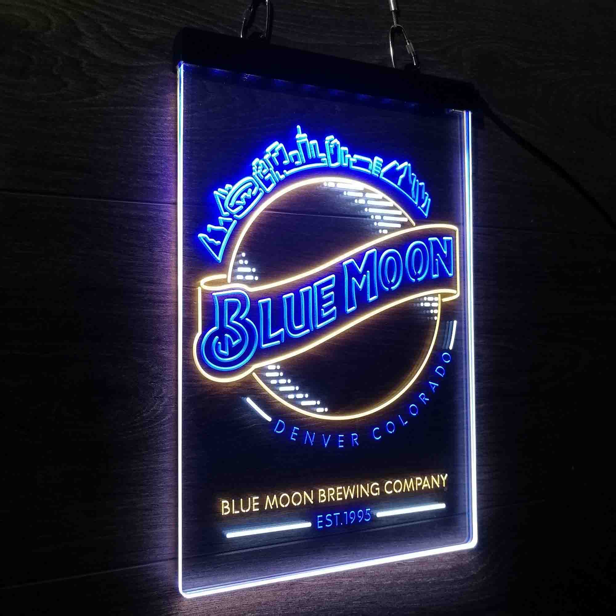 Desperate Enterprises Blue Moon Skyline Neon 3-Color LED Sign