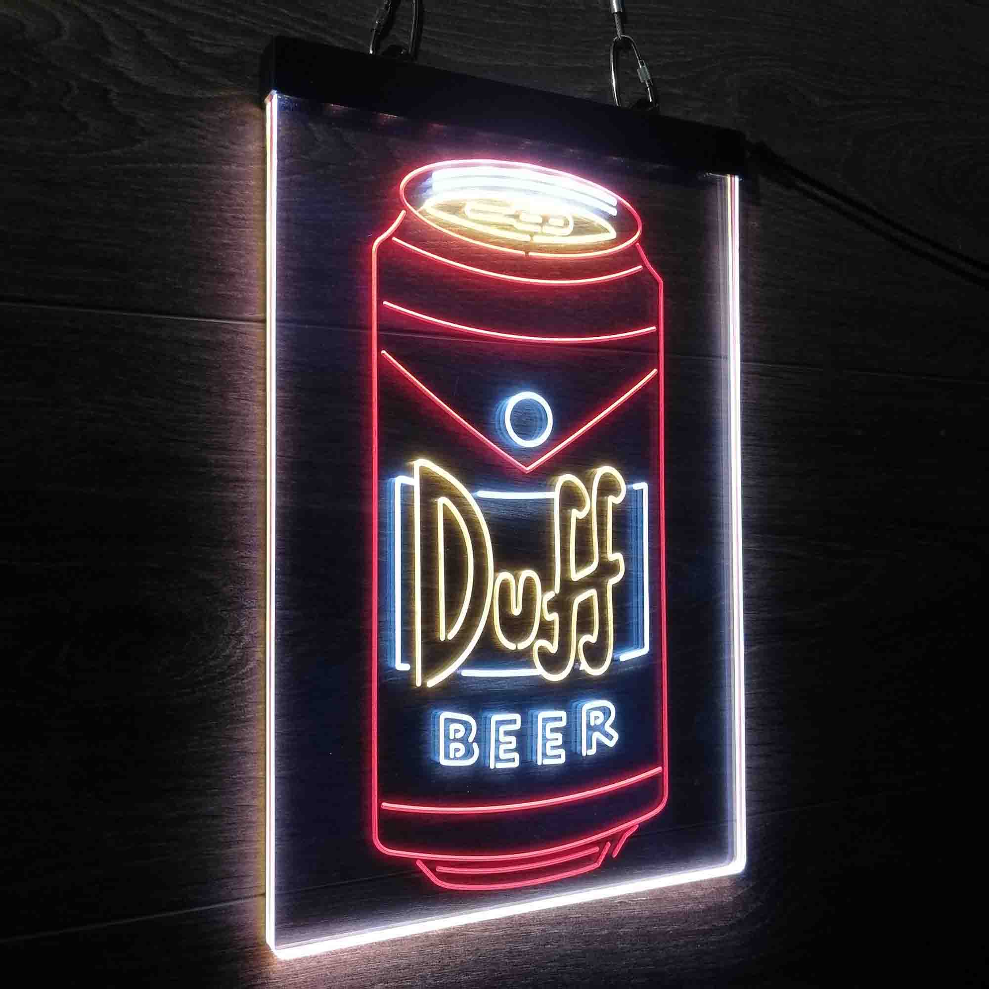 Duff Beer Bottle Vertical Neon 3-Color LED Sign