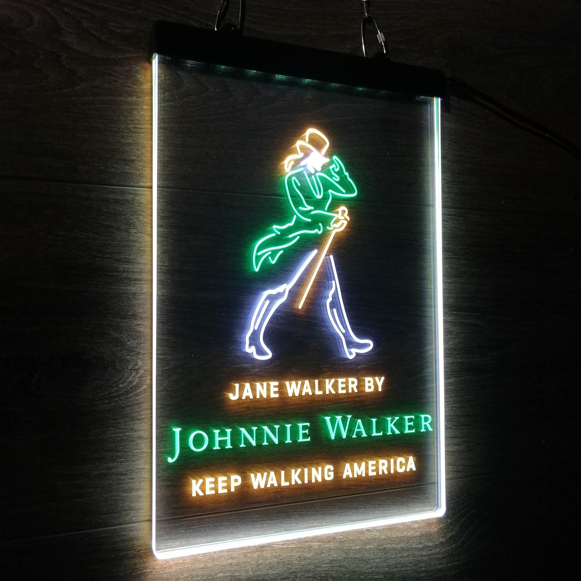 Jane Walker by Jonnie Walker Keep Walking America Neon 3-Color LED Sign