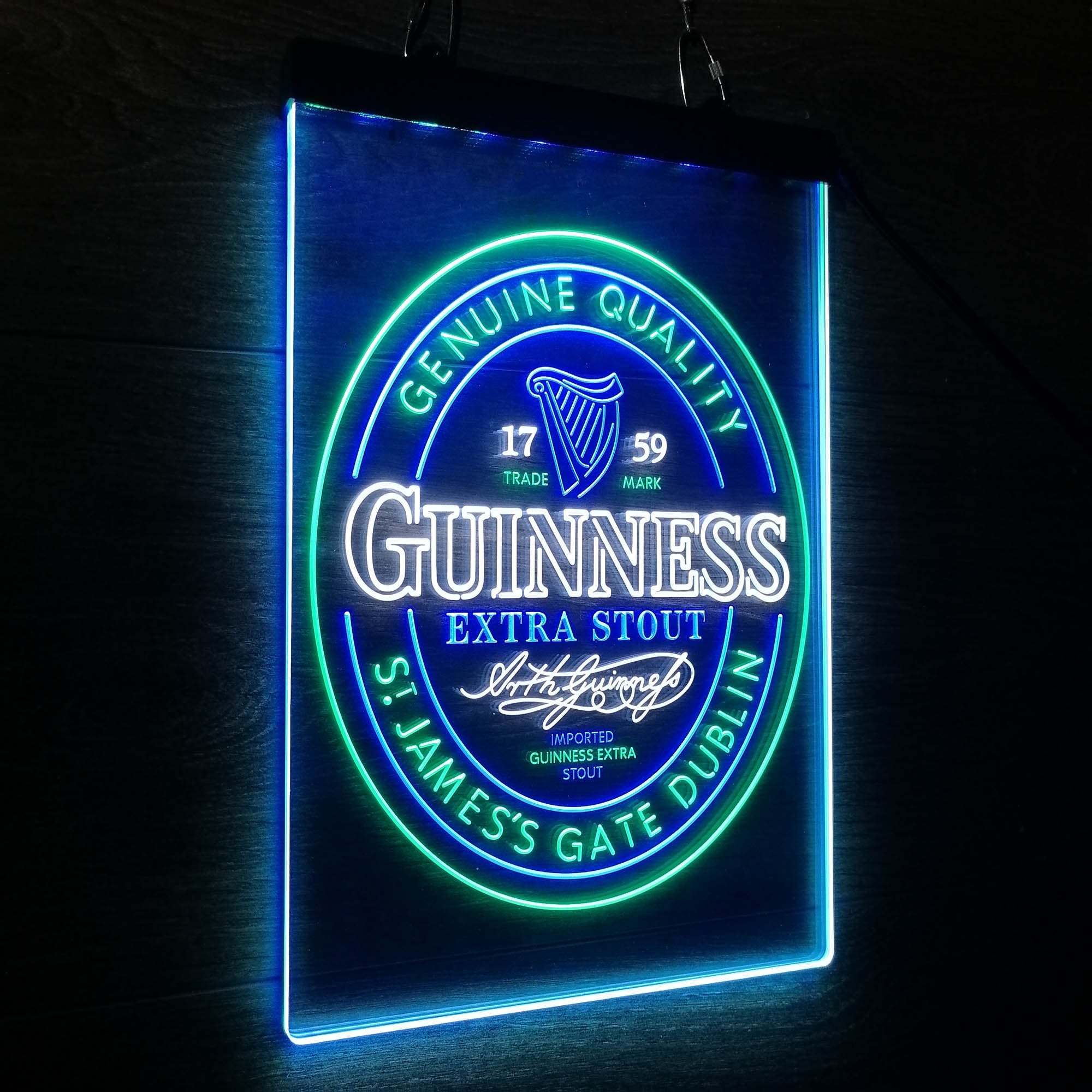 Guinness Stout Extra 1759 Neon 3-Color LED Sign