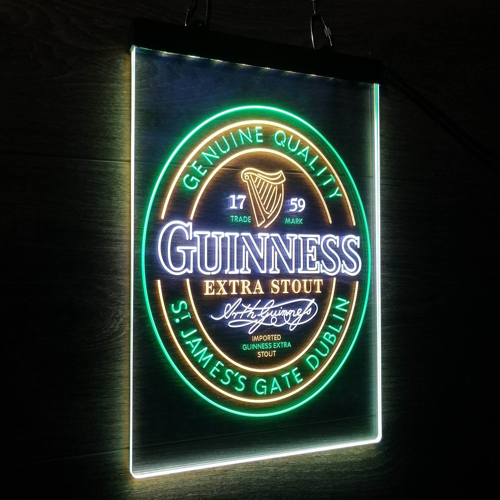 Guinness Stout Extra 1759 Neon 3-Color LED Sign