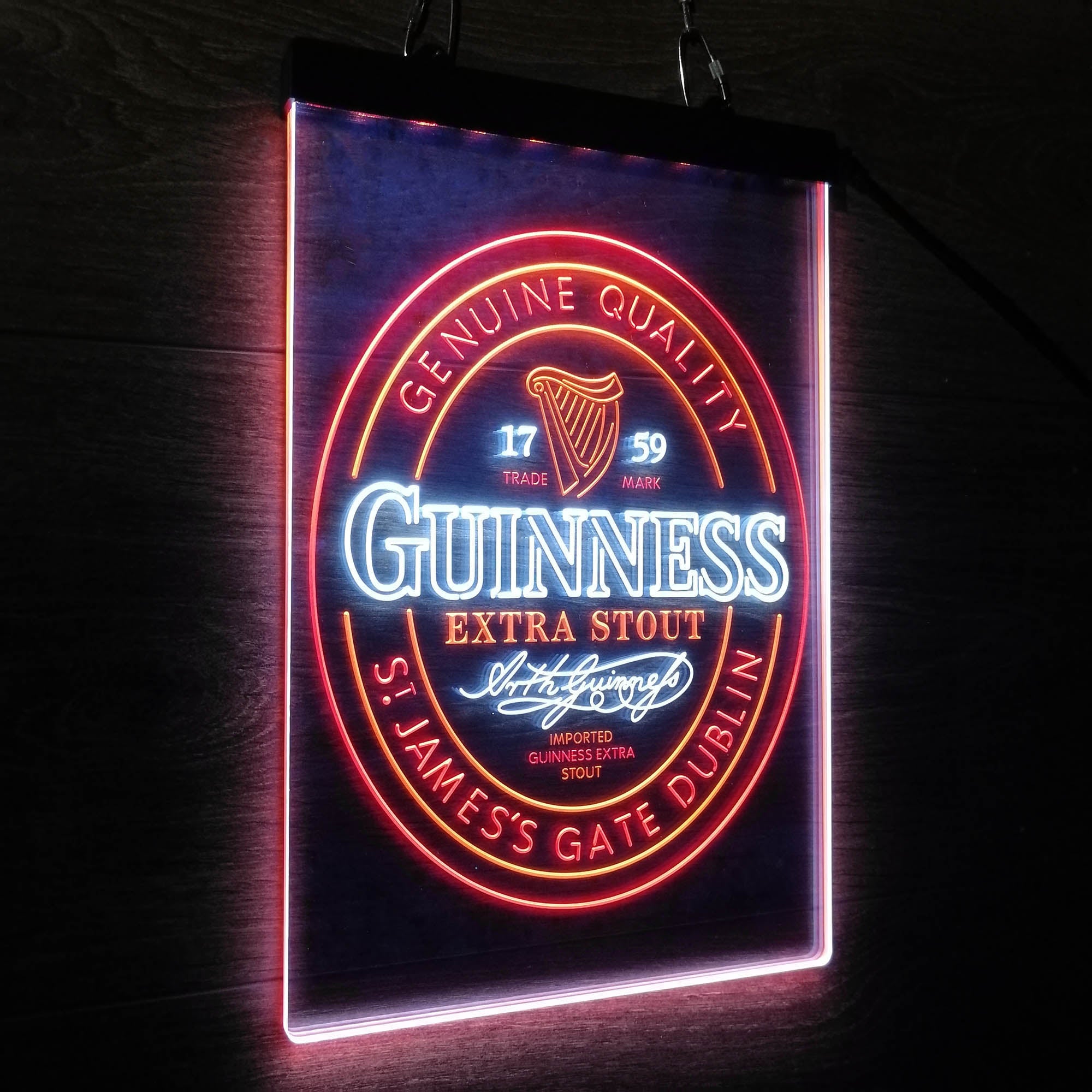 Guinness Stout Extra 1759 Neon 3-Color LED Sign