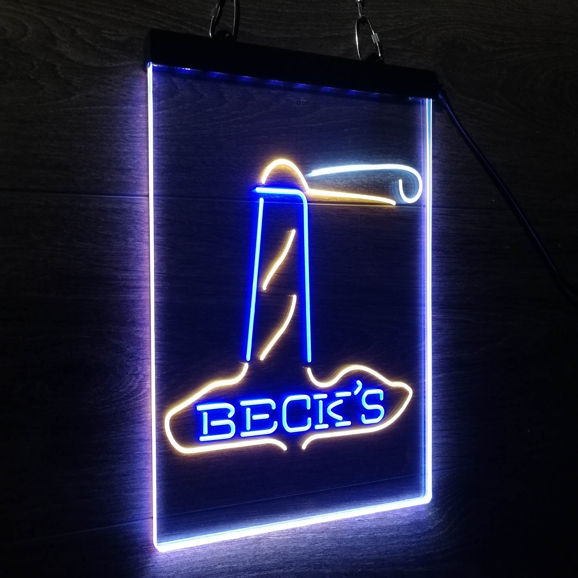 Beck's Lighthouse Island Beer Neon 3-Color LED Sign