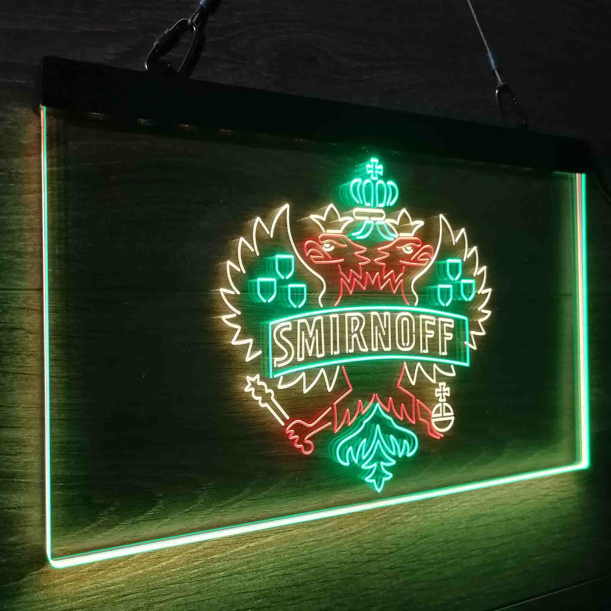 Smirnoff Vodka Wine Neon 3-Color LED Sign