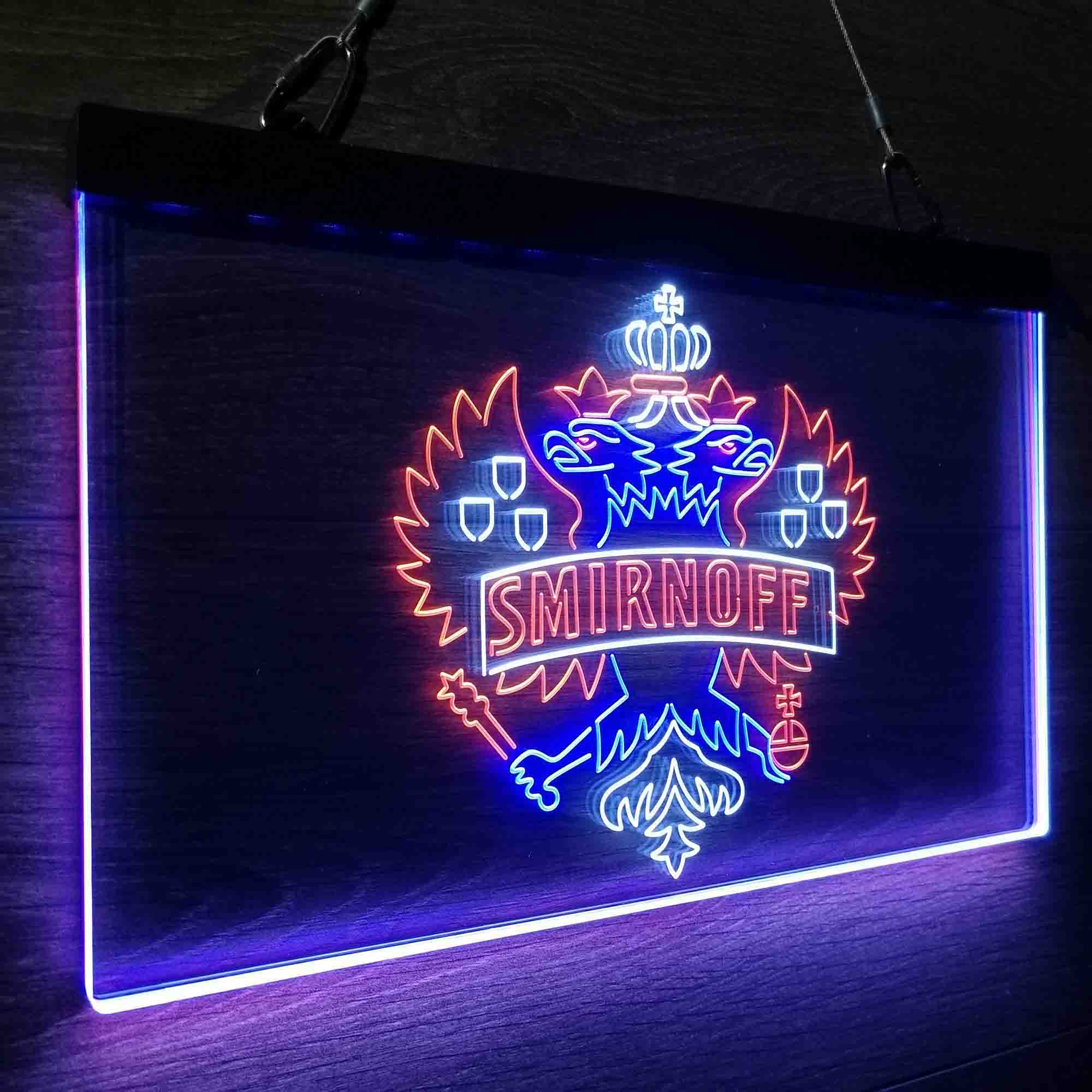 Smirnoff Vodka Wine Neon 3-Color LED Sign