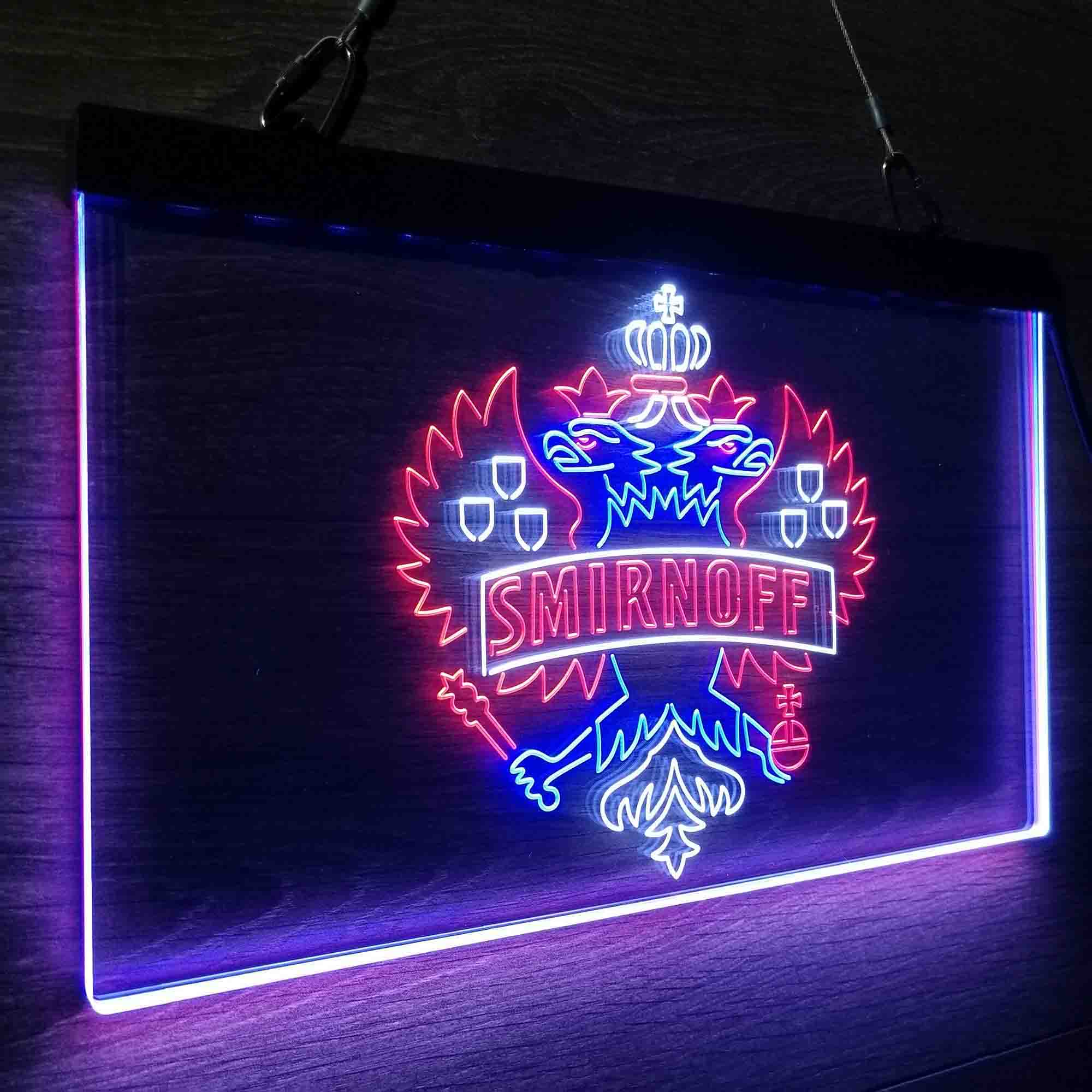 Smirnoff Vodka Wine Neon 3-Color LED Sign