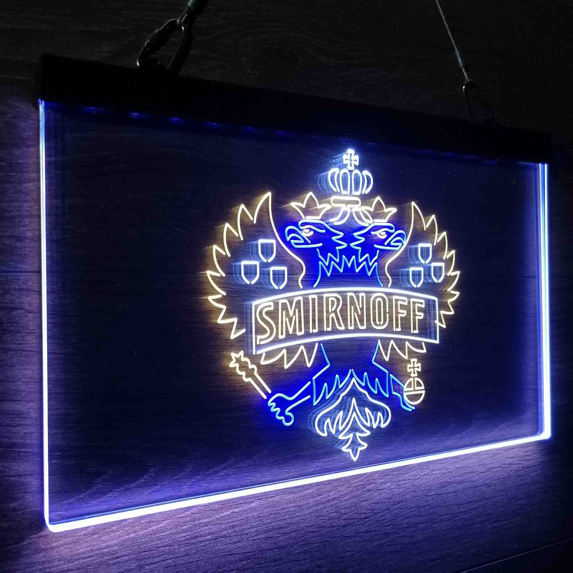 Smirnoff Vodka Wine Neon 3-Color LED Sign