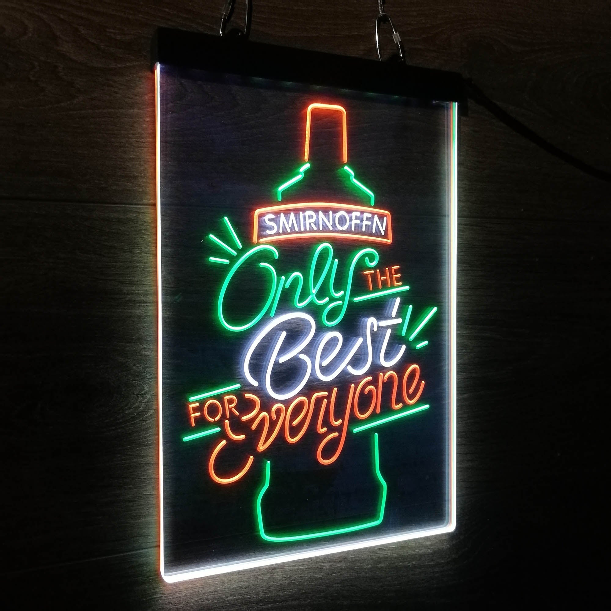 Smirnoff Only The Best For Everyone Neon 3-Color LED Sign