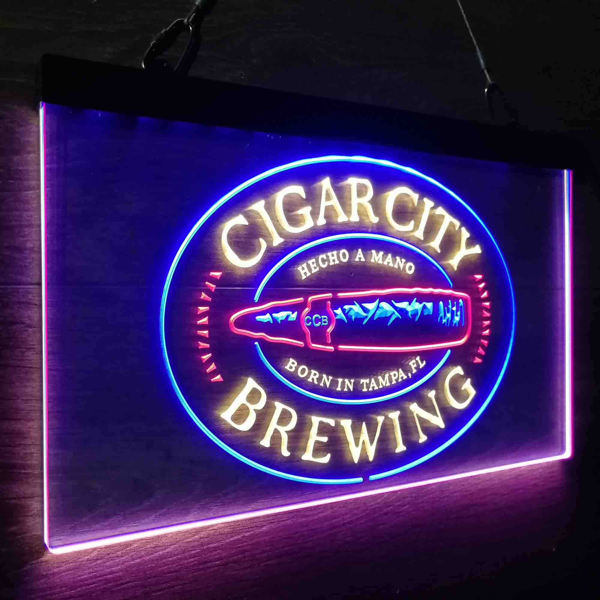 Cigar City Brewing Co. Neon 3-Color LED Sign