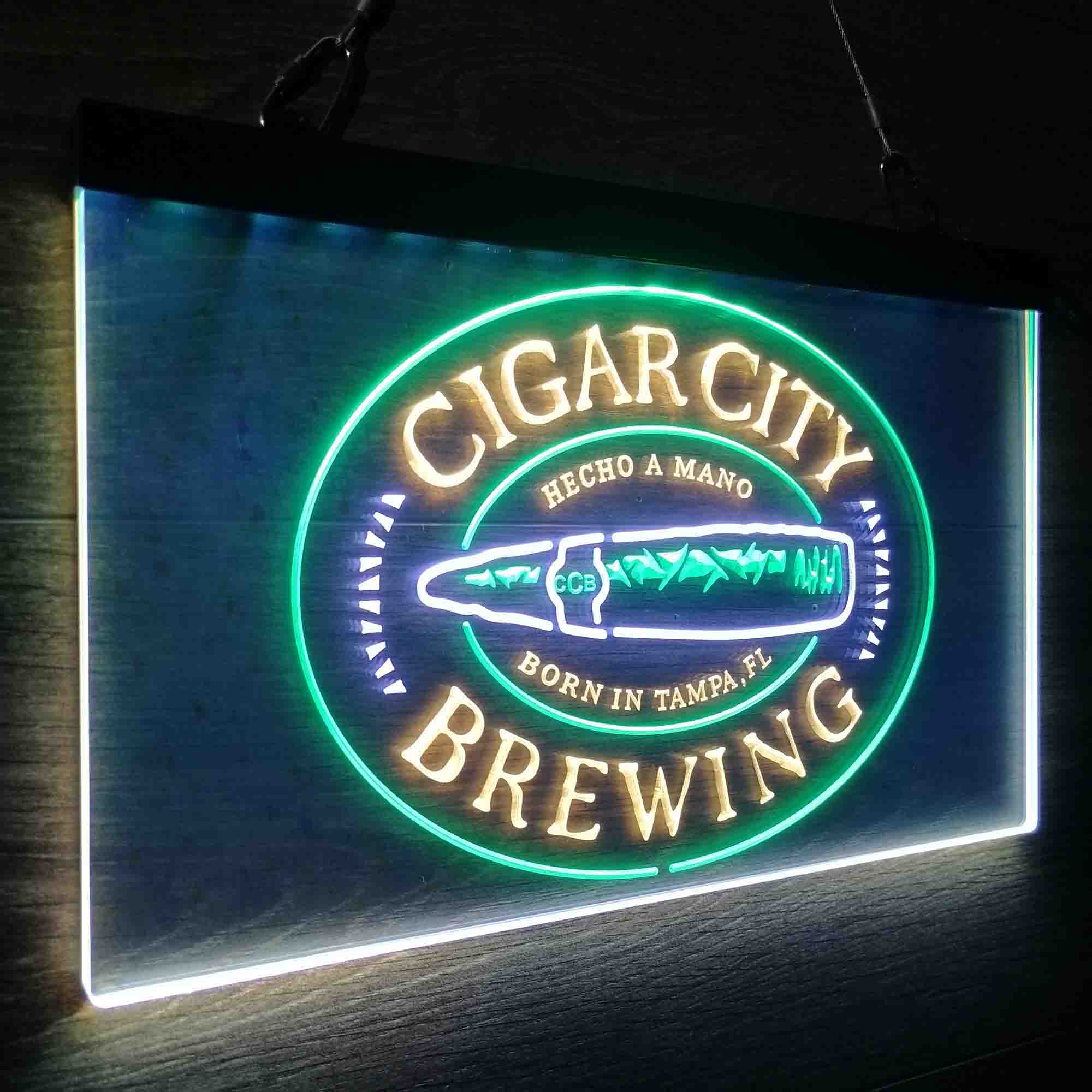 Cigar City Brewing Co. Neon 3-Color LED Sign