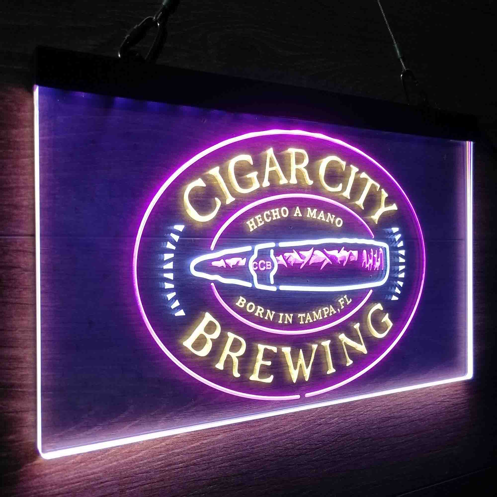 Cigar City Brewing Co. Neon 3-Color LED Sign