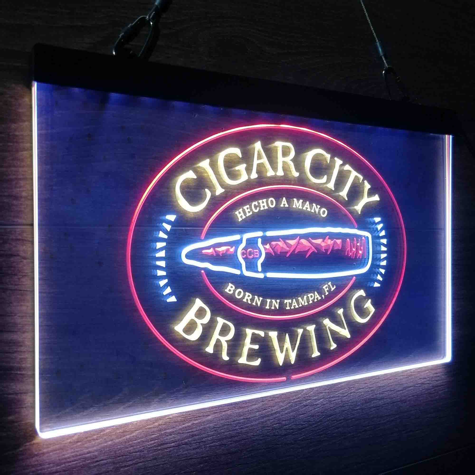 Cigar City Brewing Co. Neon 3-Color LED Sign