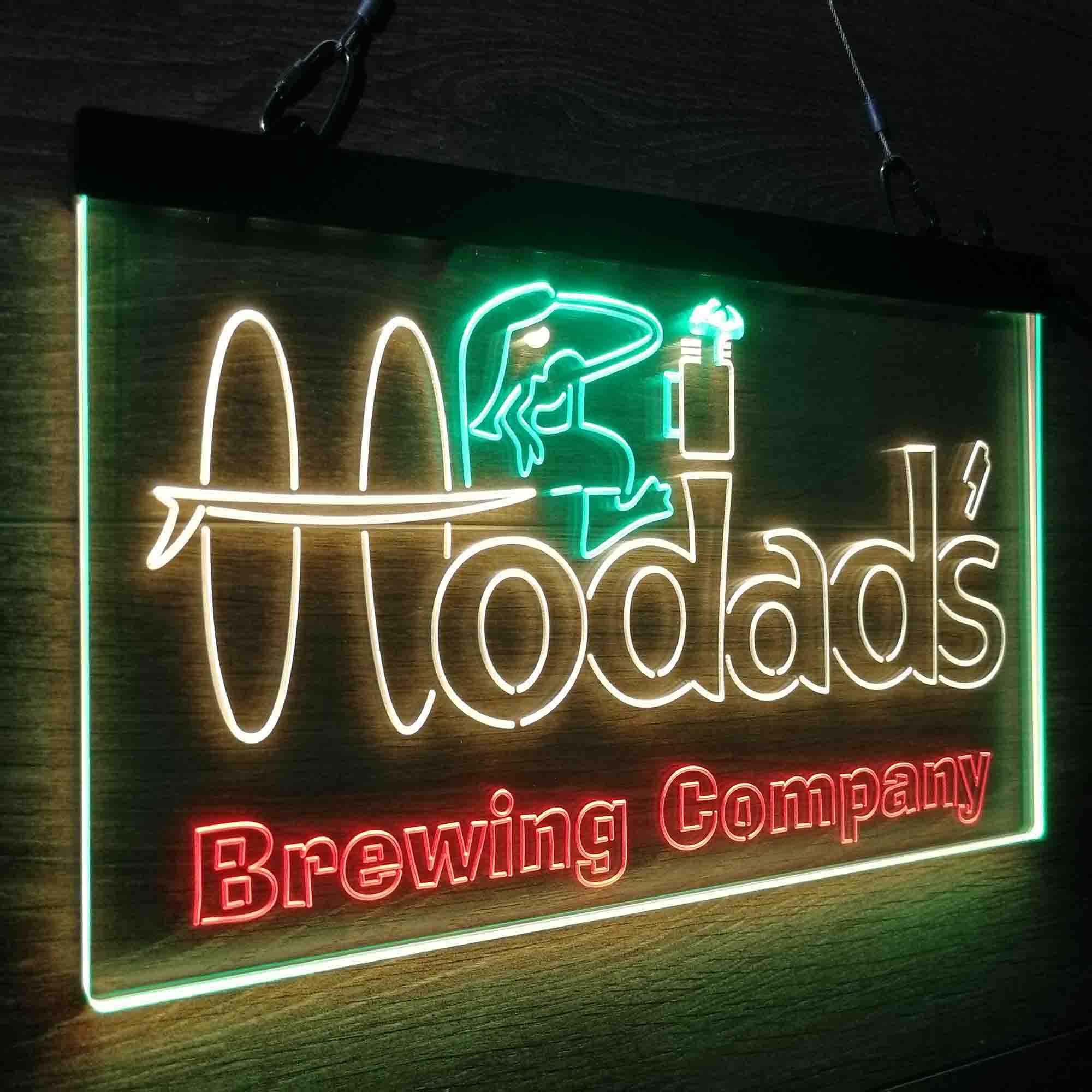 Hodad's Brewing Co. Neon 3-Color LED Sign