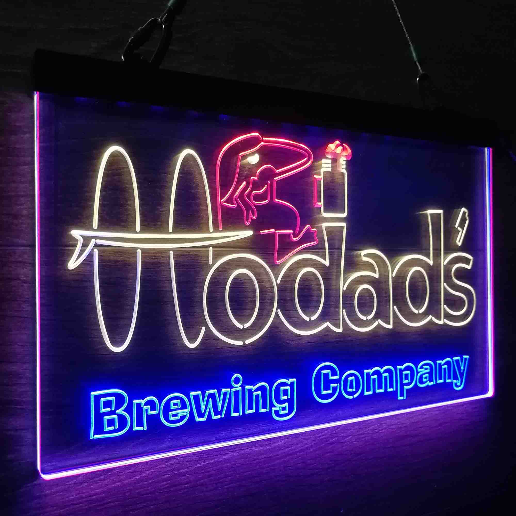 Hodad's Brewing Co. Neon 3-Color LED Sign