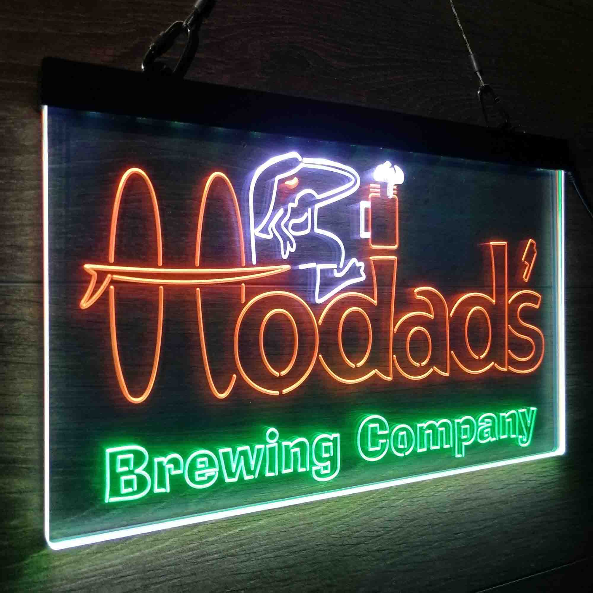 Hodad's Brewing Co. Neon 3-Color LED Sign