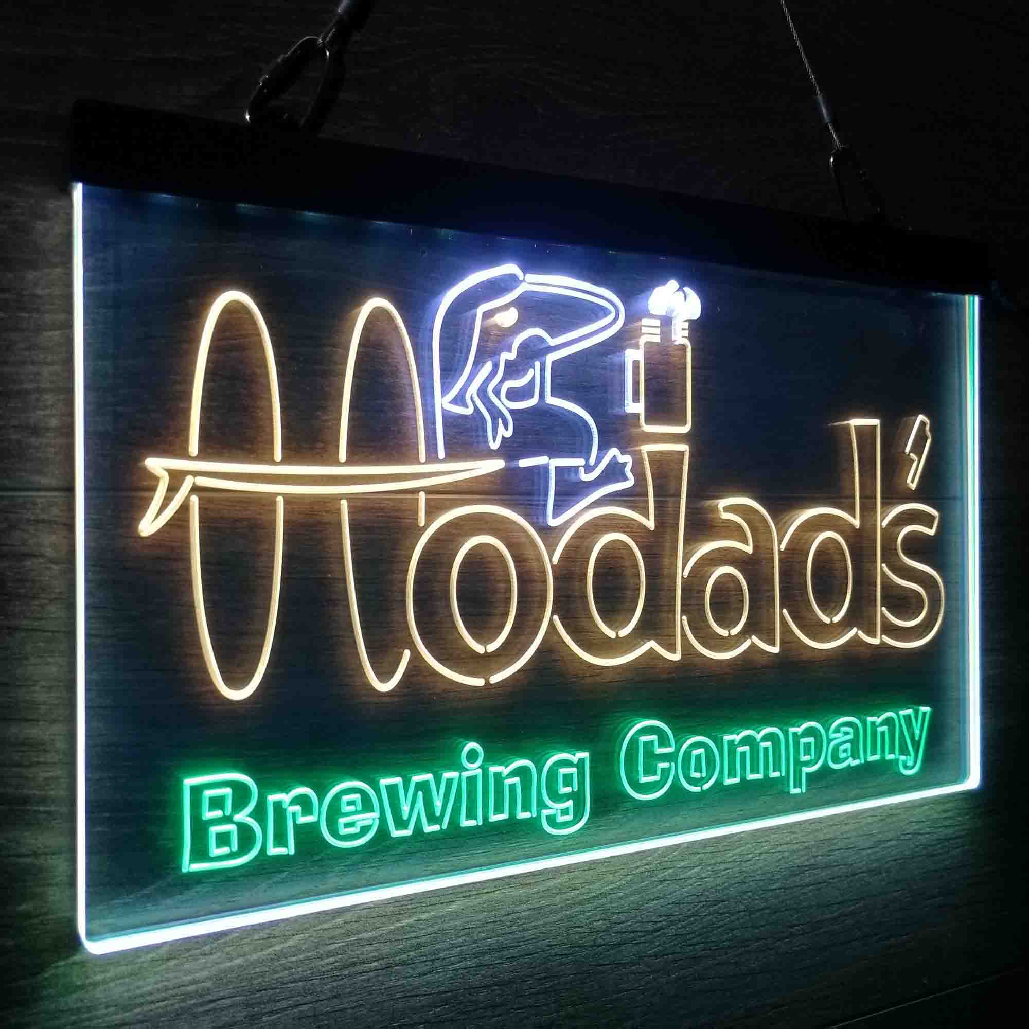 Hodad's Brewing Co. Neon 3-Color LED Sign