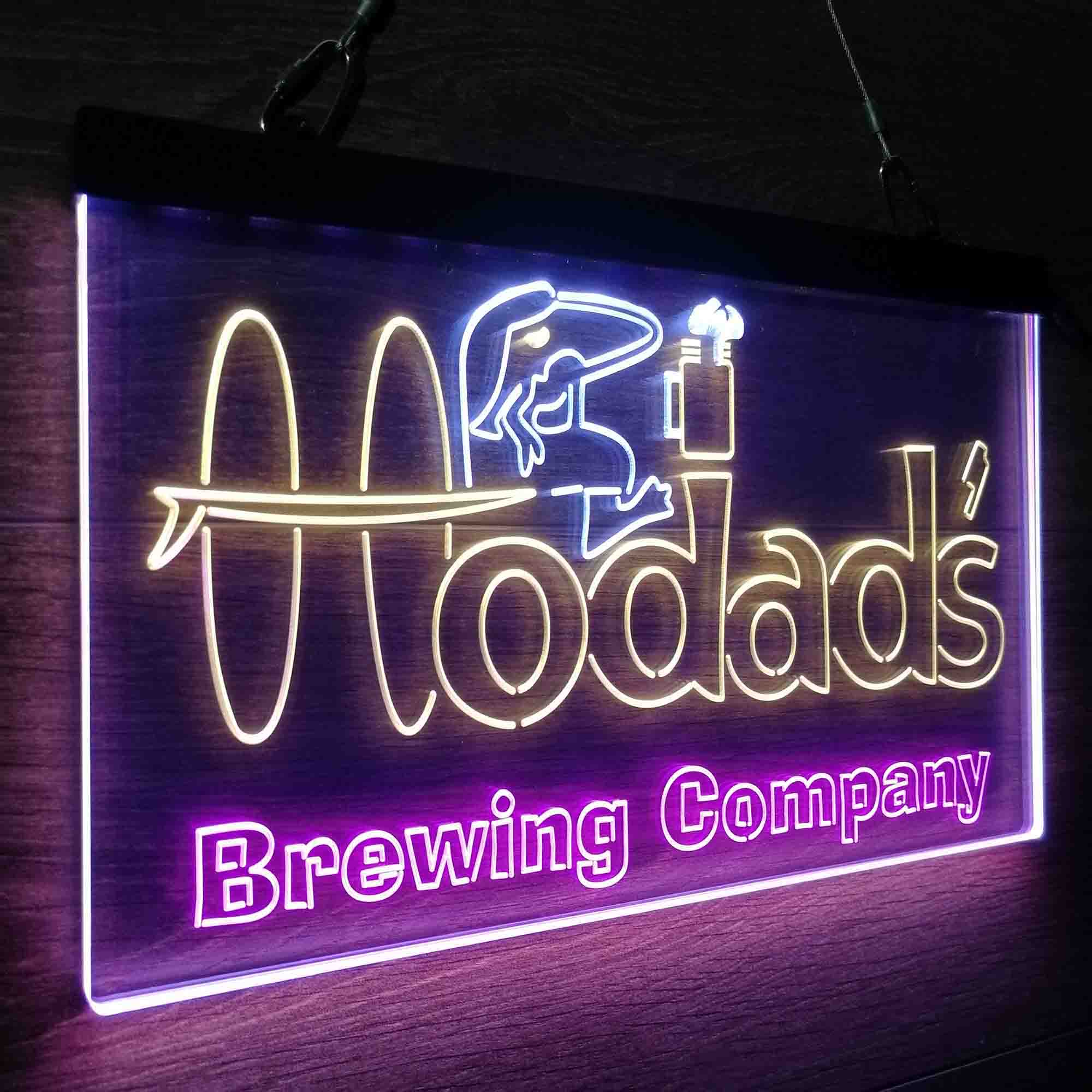 Hodad's Brewing Co. Neon 3-Color LED Sign