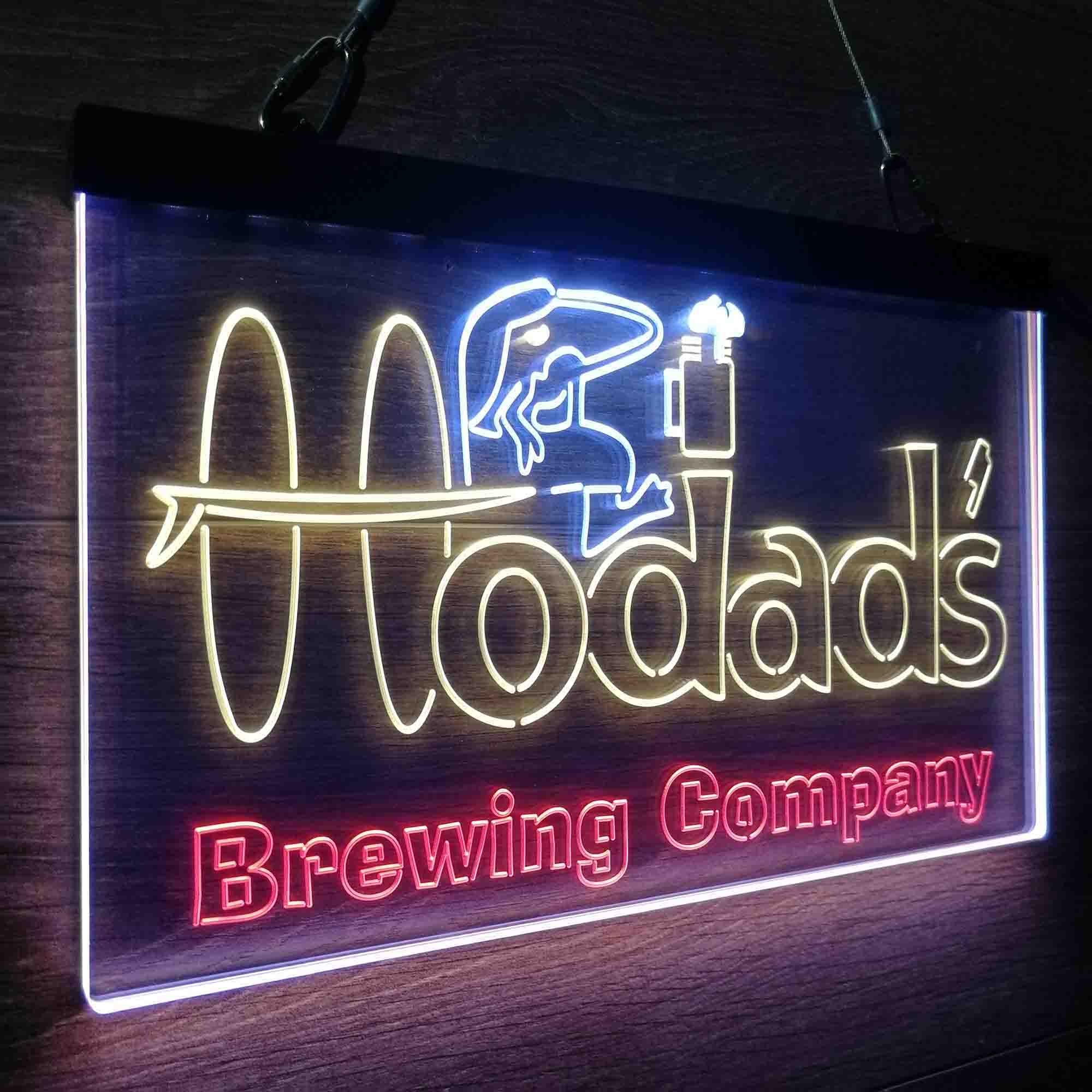 Hodad's Brewing Co. Neon 3-Color LED Sign