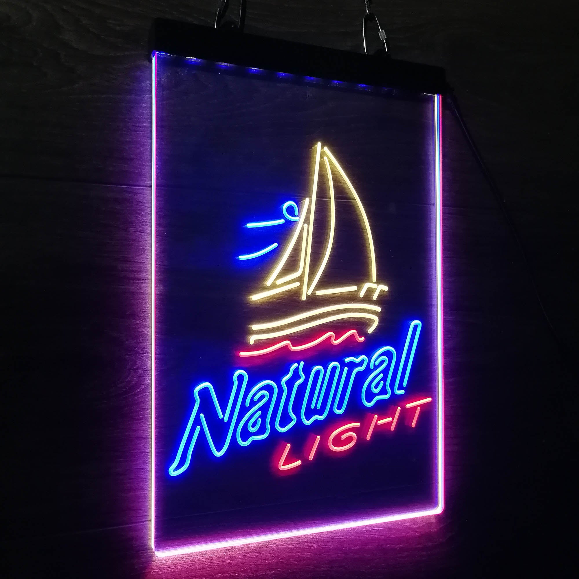 Natural Light Sail boat Neon 3-Color LED Sign