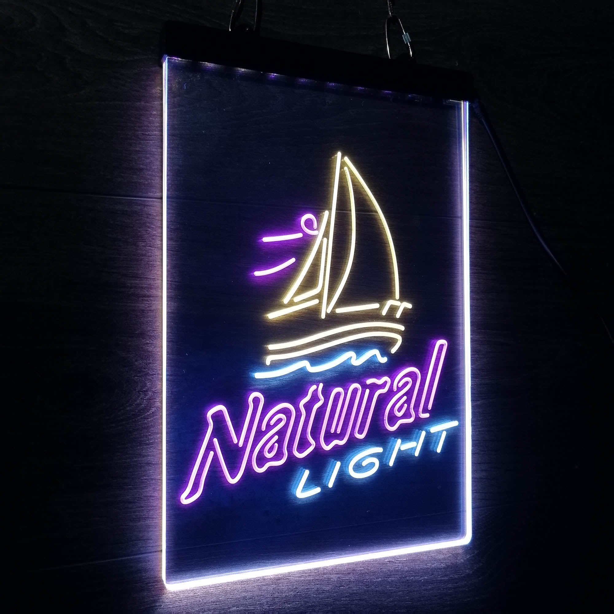 Natural Light Sail boat Neon 3-Color LED Sign