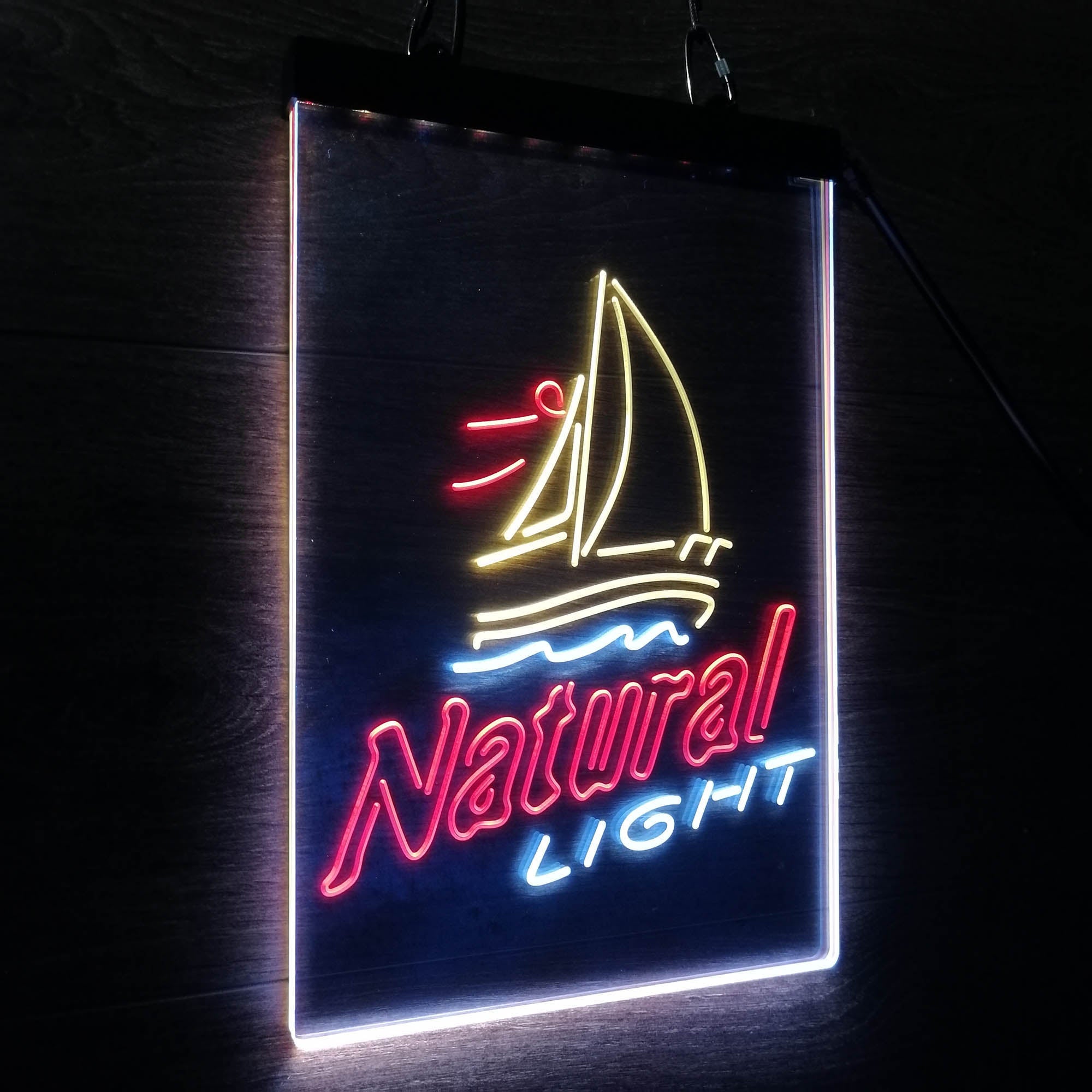 Natural Light Sail boat Neon 3-Color LED Sign