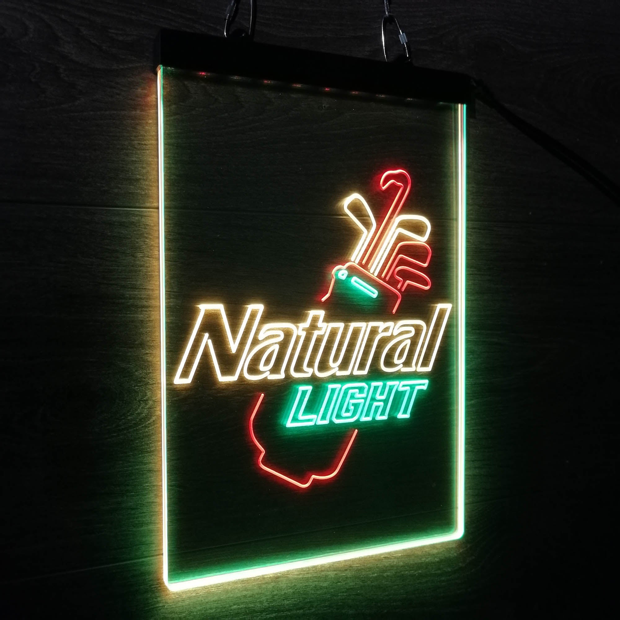 Natural Light Golf Bag Neon 3-Color LED Sign