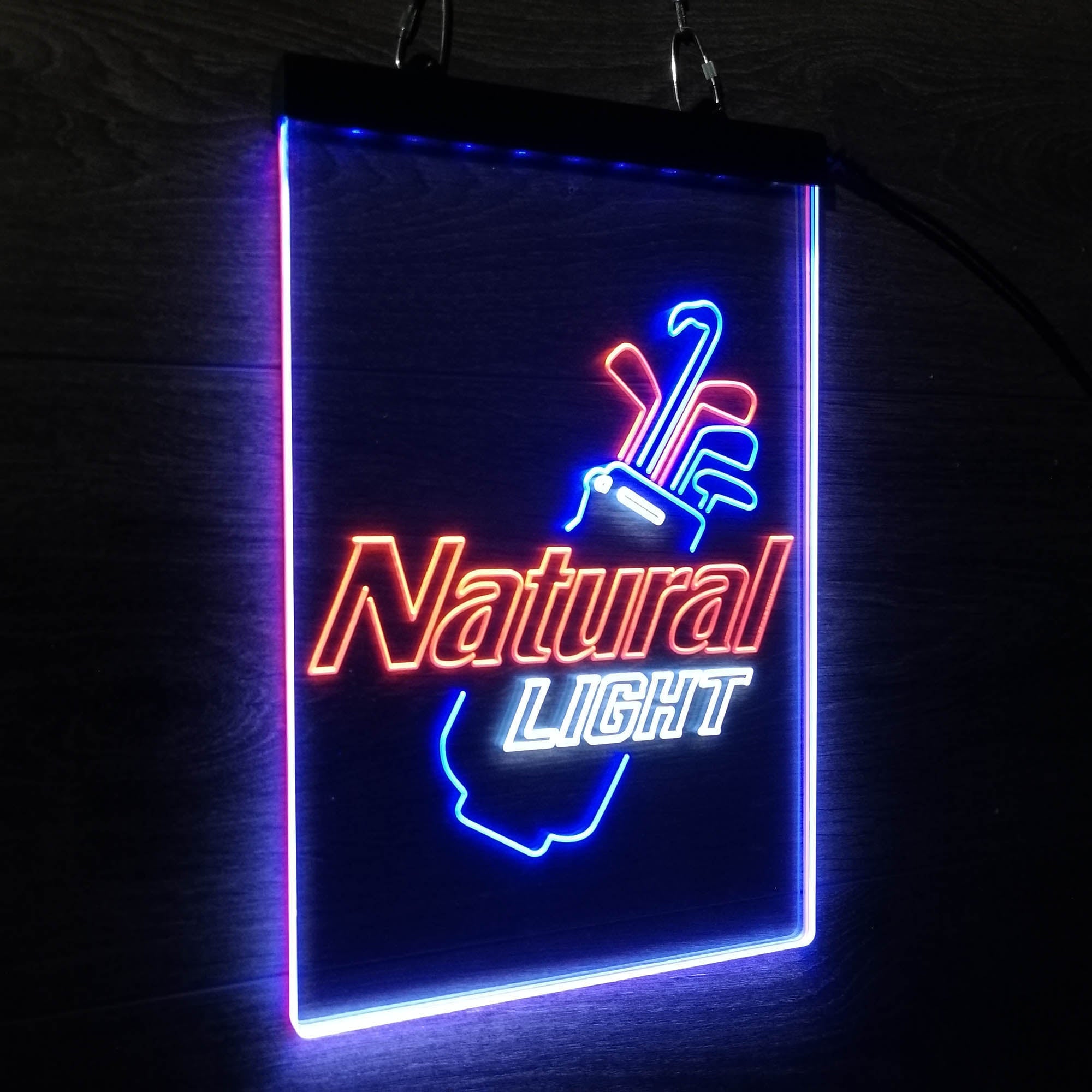 Natural Light Golf Bag Neon 3-Color LED Sign