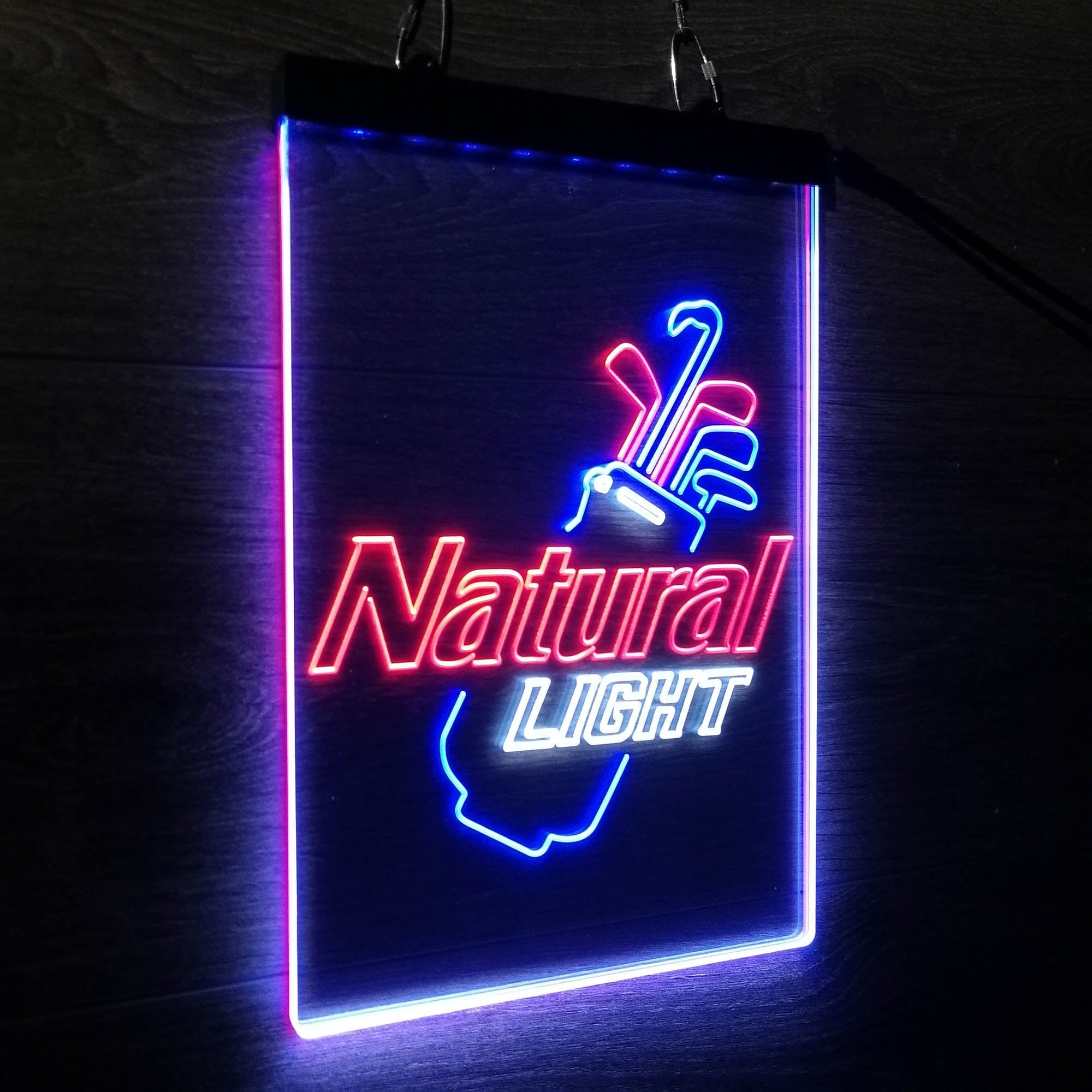 Natural Light Golf Bag Neon 3-Color LED Sign