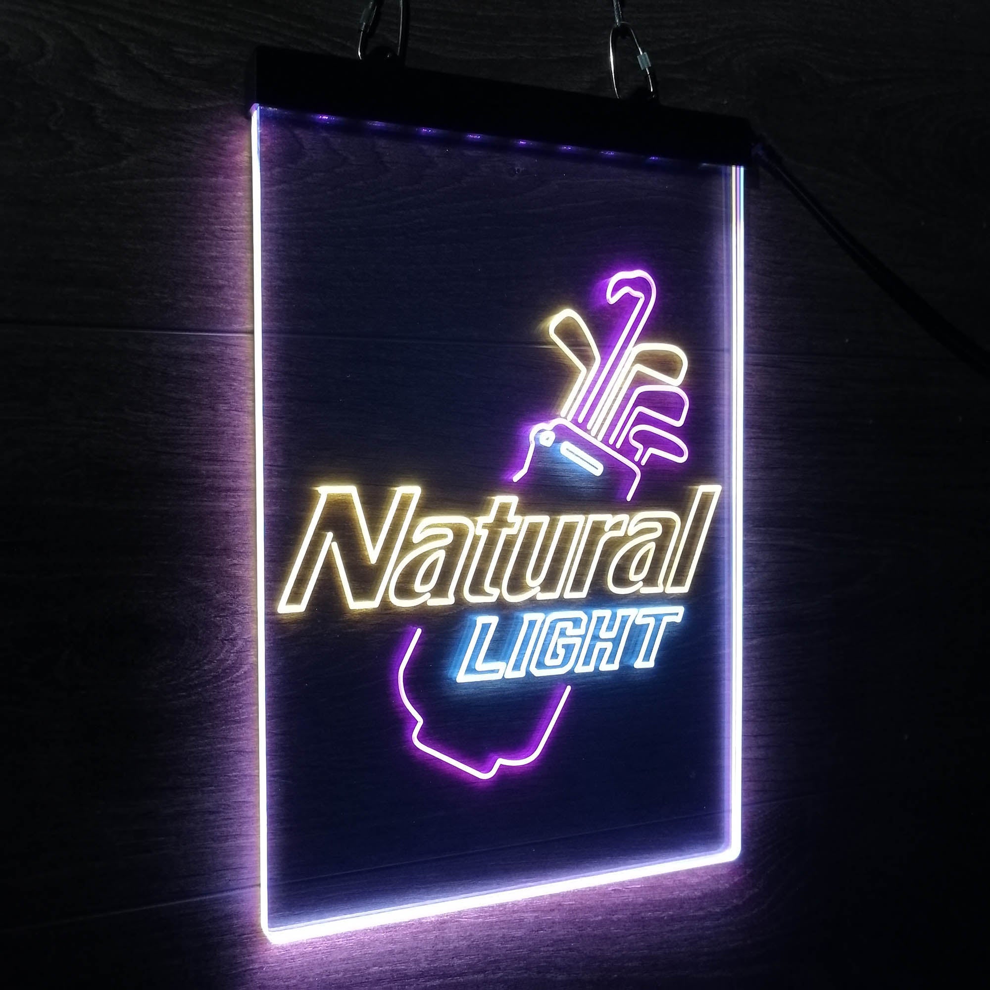 Natural Light Golf Bag Neon 3-Color LED Sign