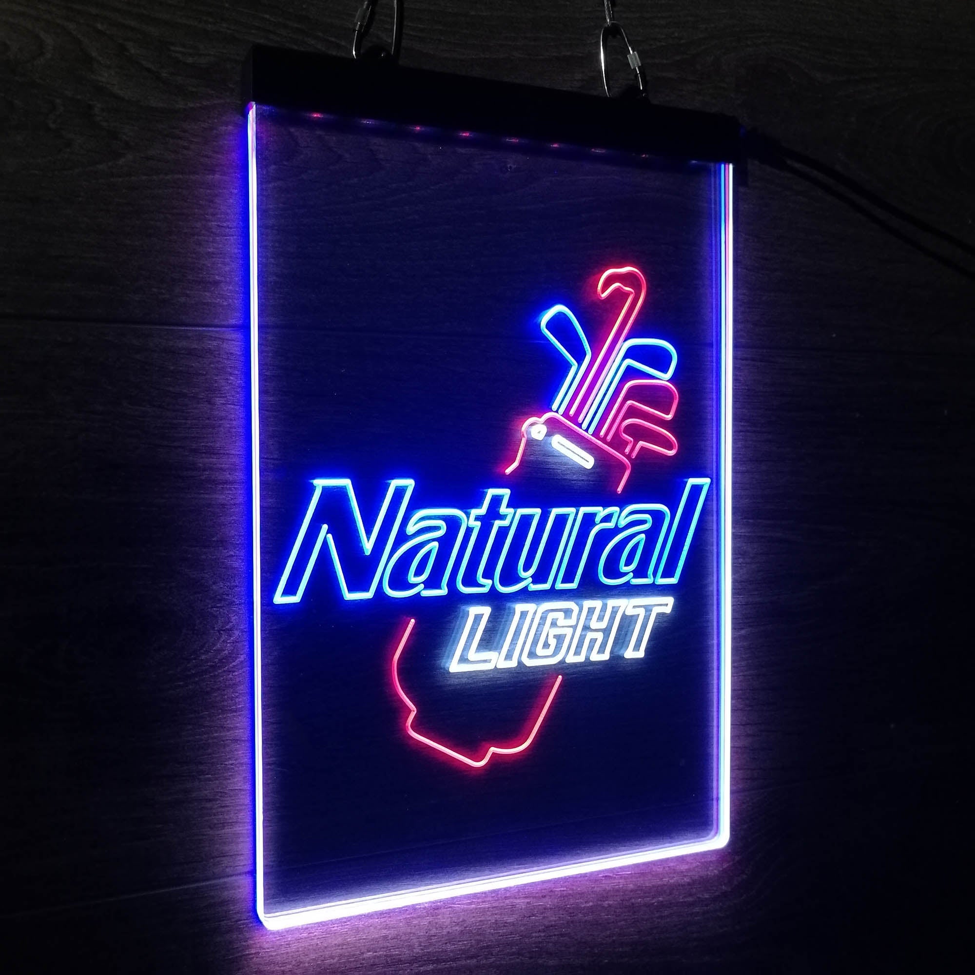 Natural Light Golf Bag Neon 3-Color LED Sign