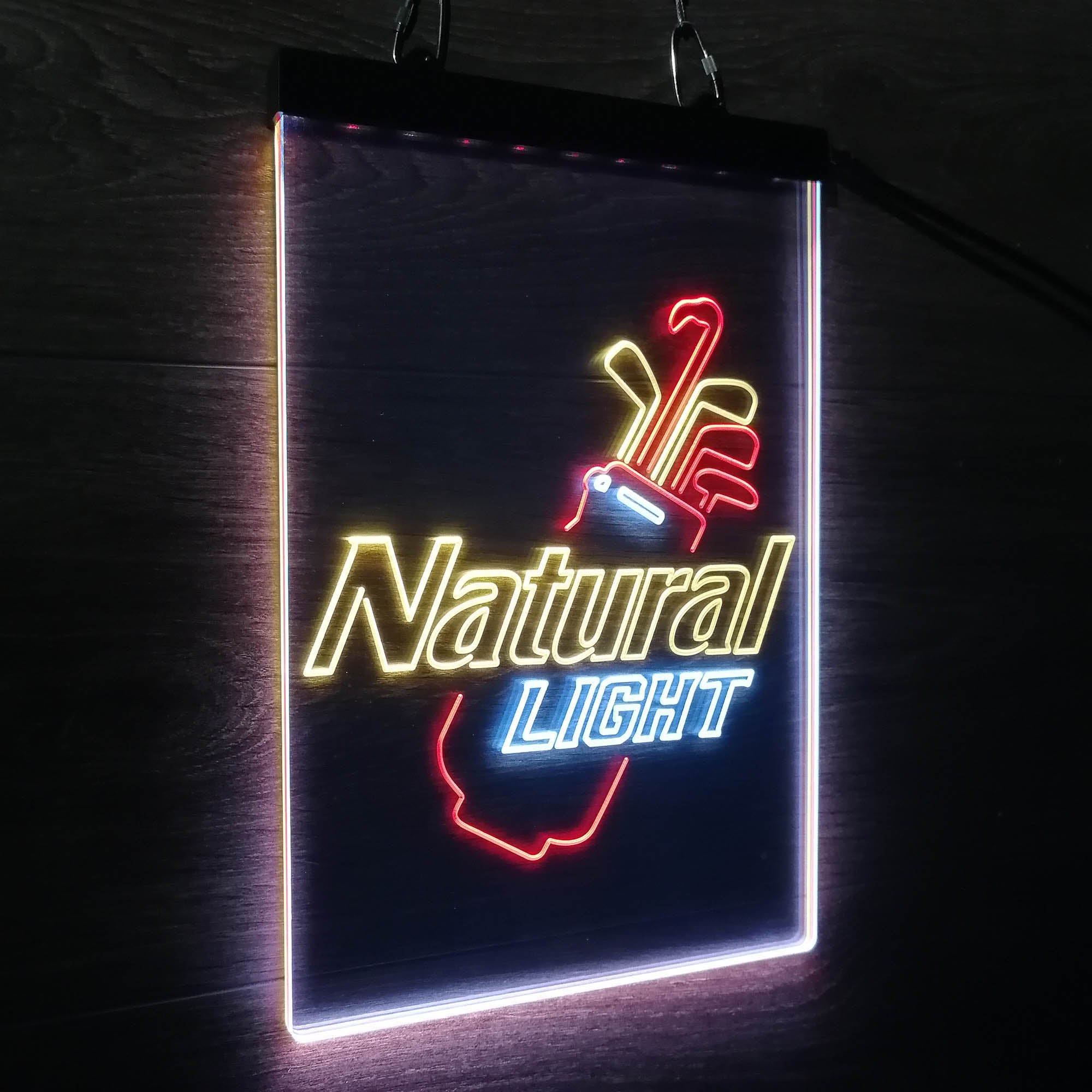 Natural Light Golf Bag Neon 3-Color LED Sign