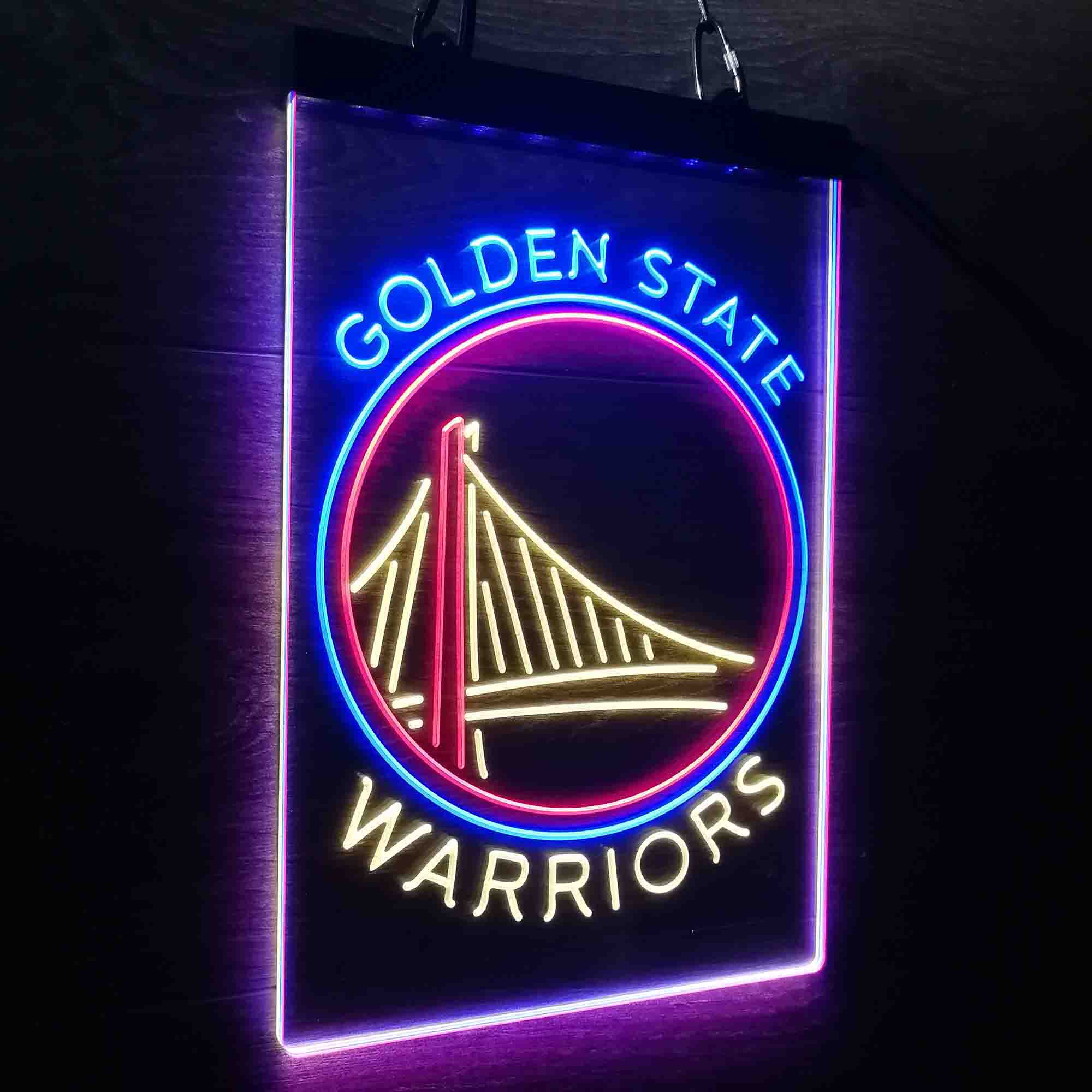 Golden State Warriors Neon 3-Color LED Sign