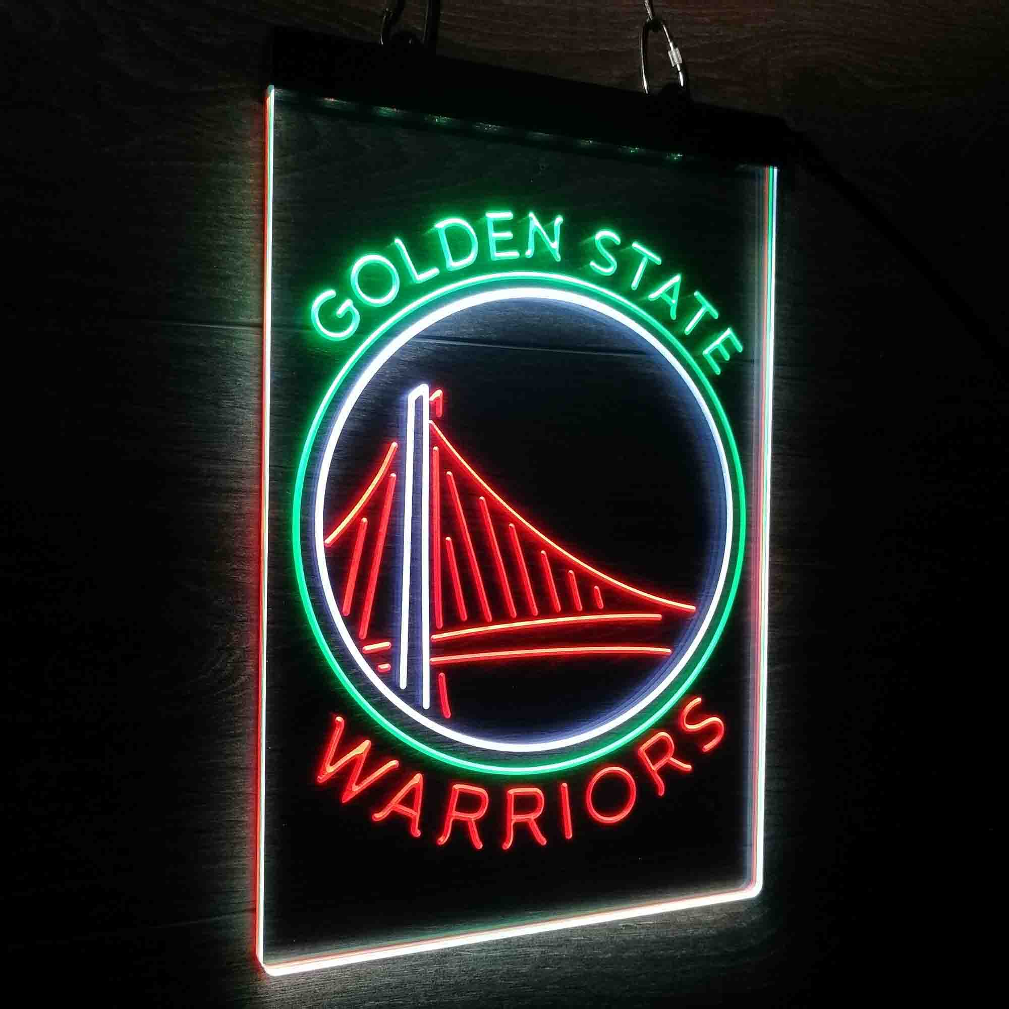 Golden State Warriors Neon 3-Color LED Sign