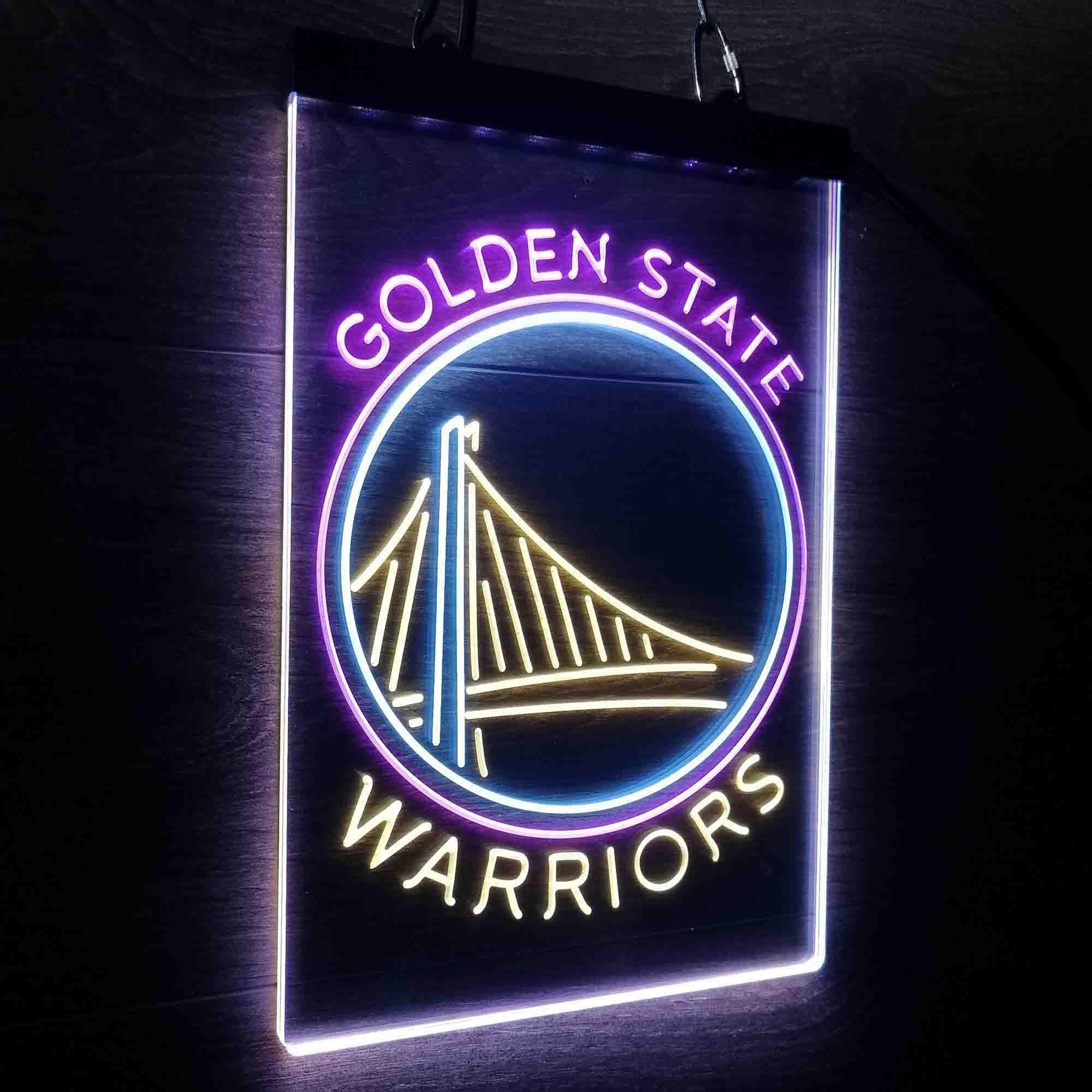 Golden State Warriors Neon 3-Color LED Sign