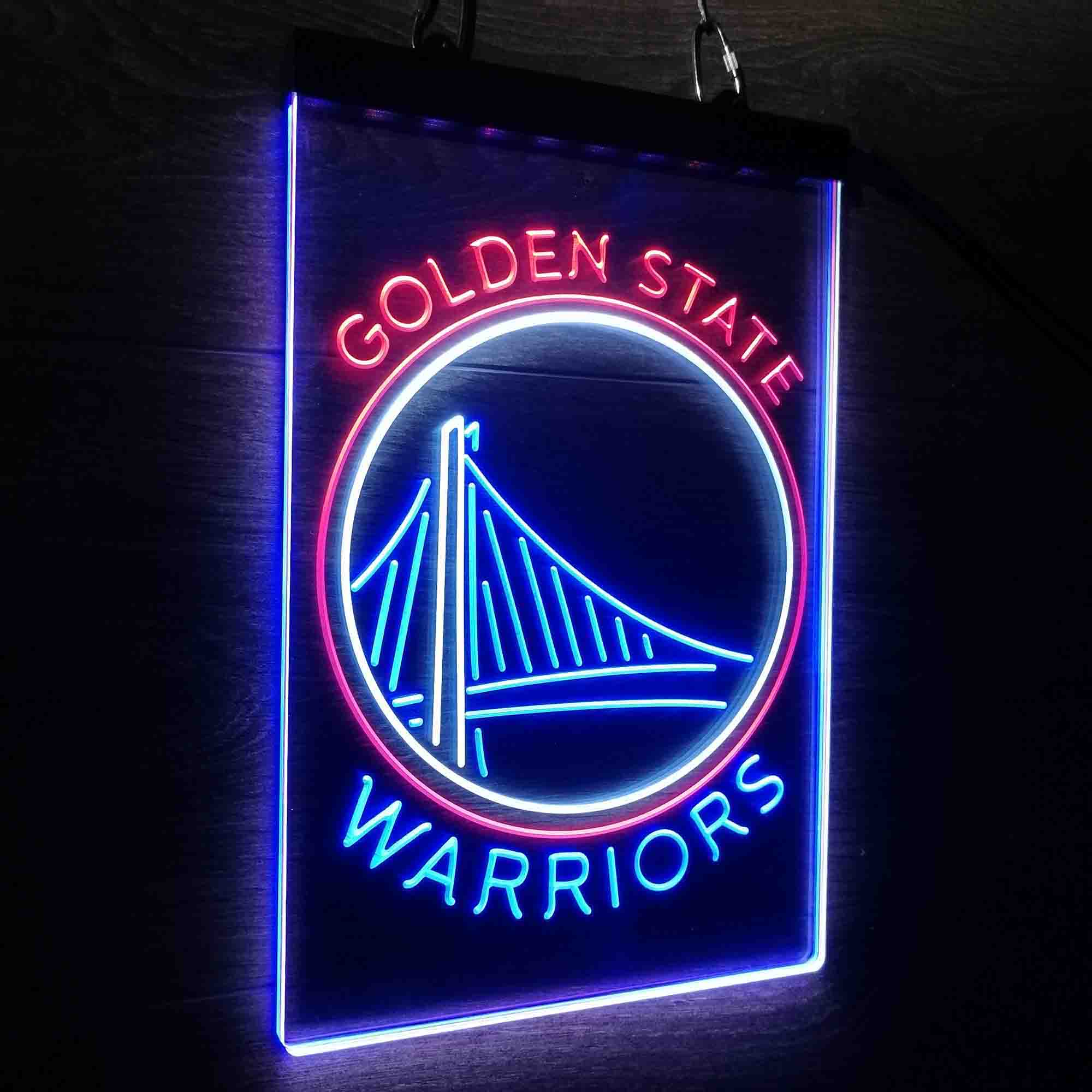 Golden State Warriors Neon 3-Color LED Sign