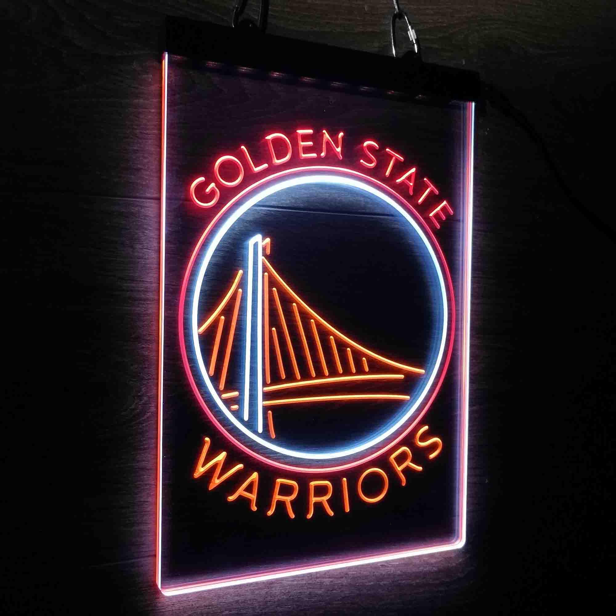 Golden State Warriors Neon 3-Color LED Sign