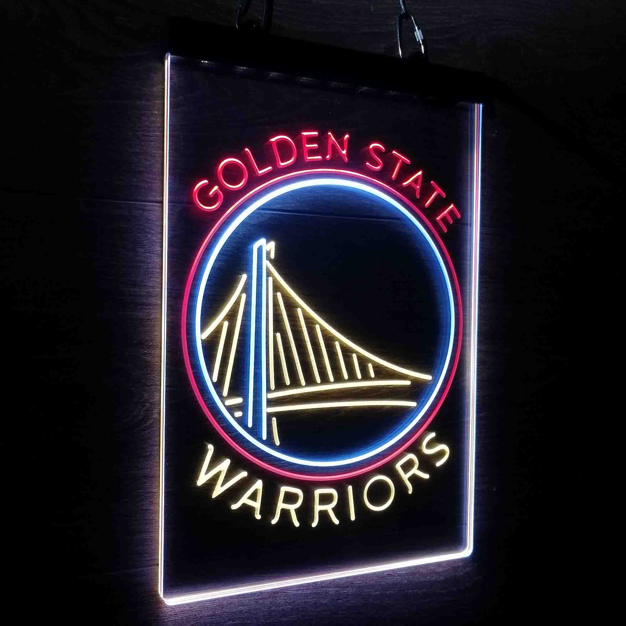 Golden State Warriors Neon 3-Color LED Sign